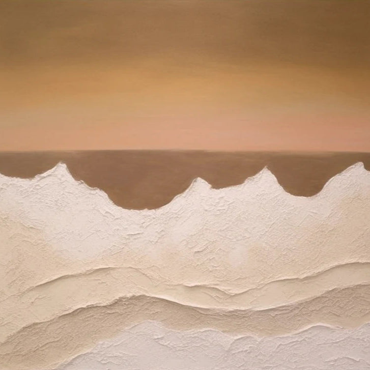 Contemporary Abstract with Textured Band, Minimalist Landscape #BGA 171