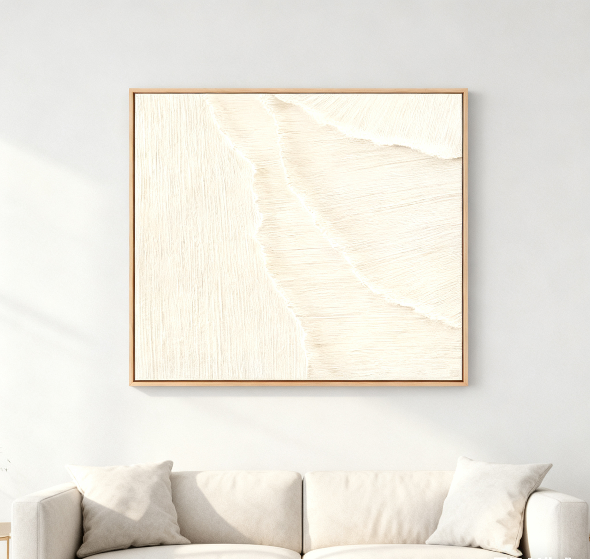 White Minimalist Abstract Painting #CXA 018