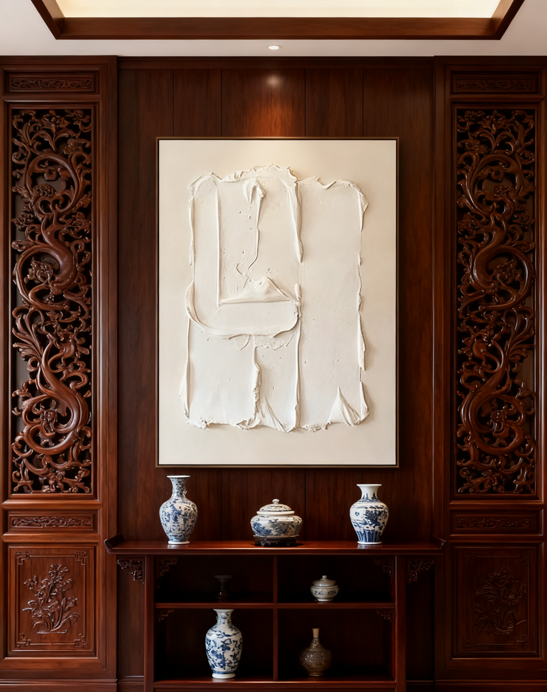 White Minimalist Abstract Painting #WM 001