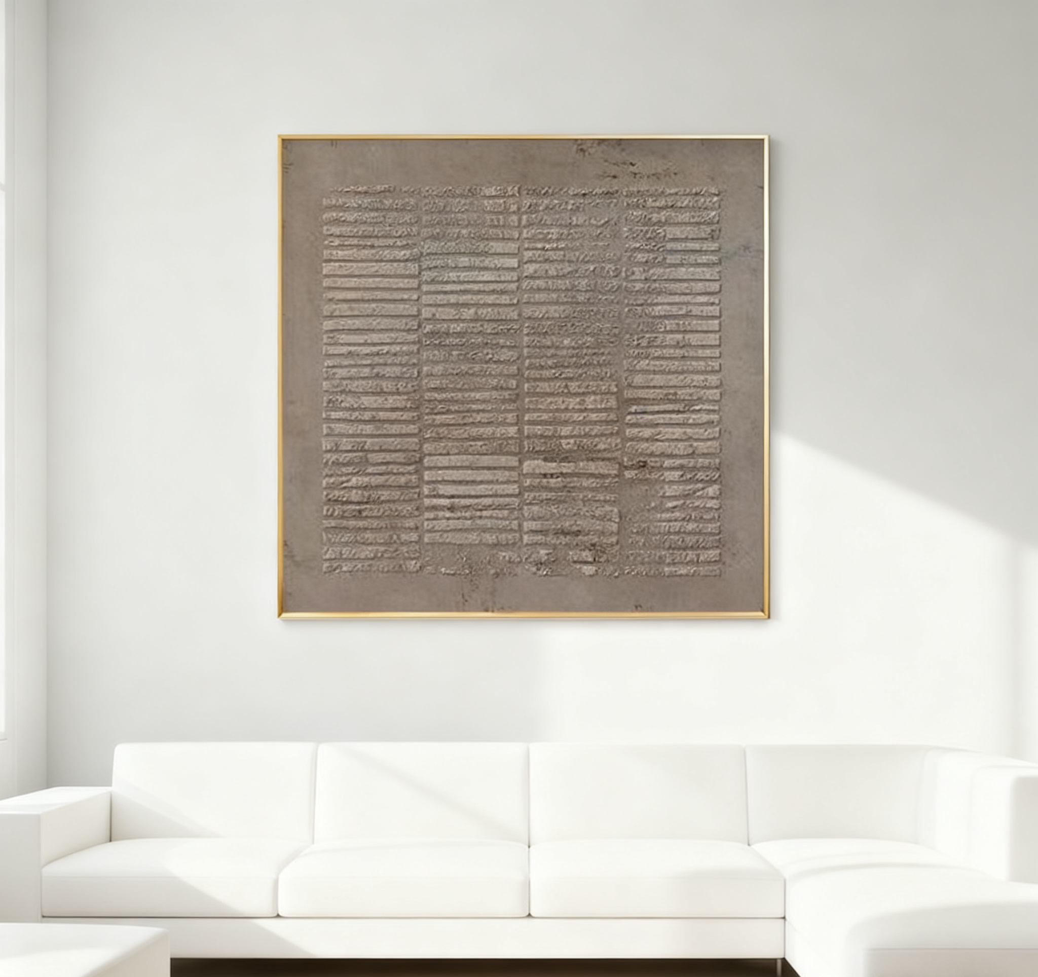 Beige & Brown Abstract Painting #CXA 028