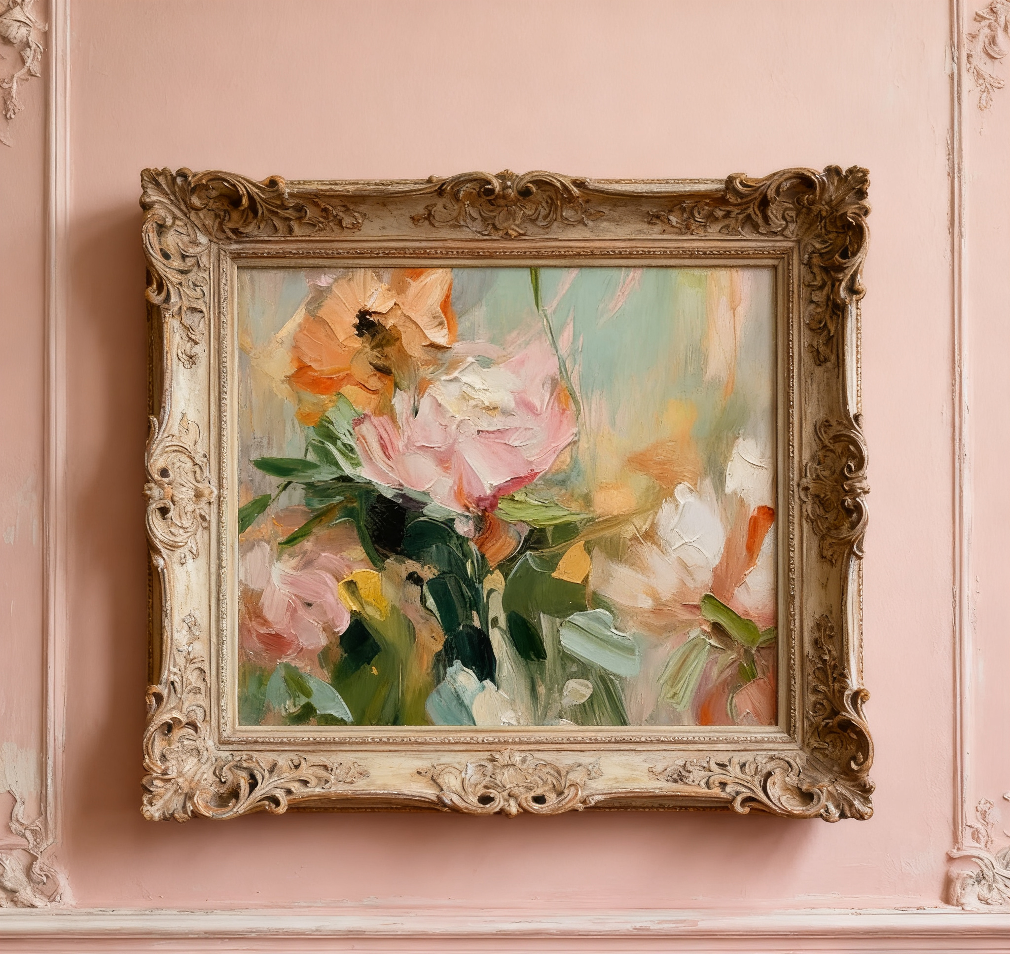 Large Floral Abstract Wall Art for Home Decor #FT 013