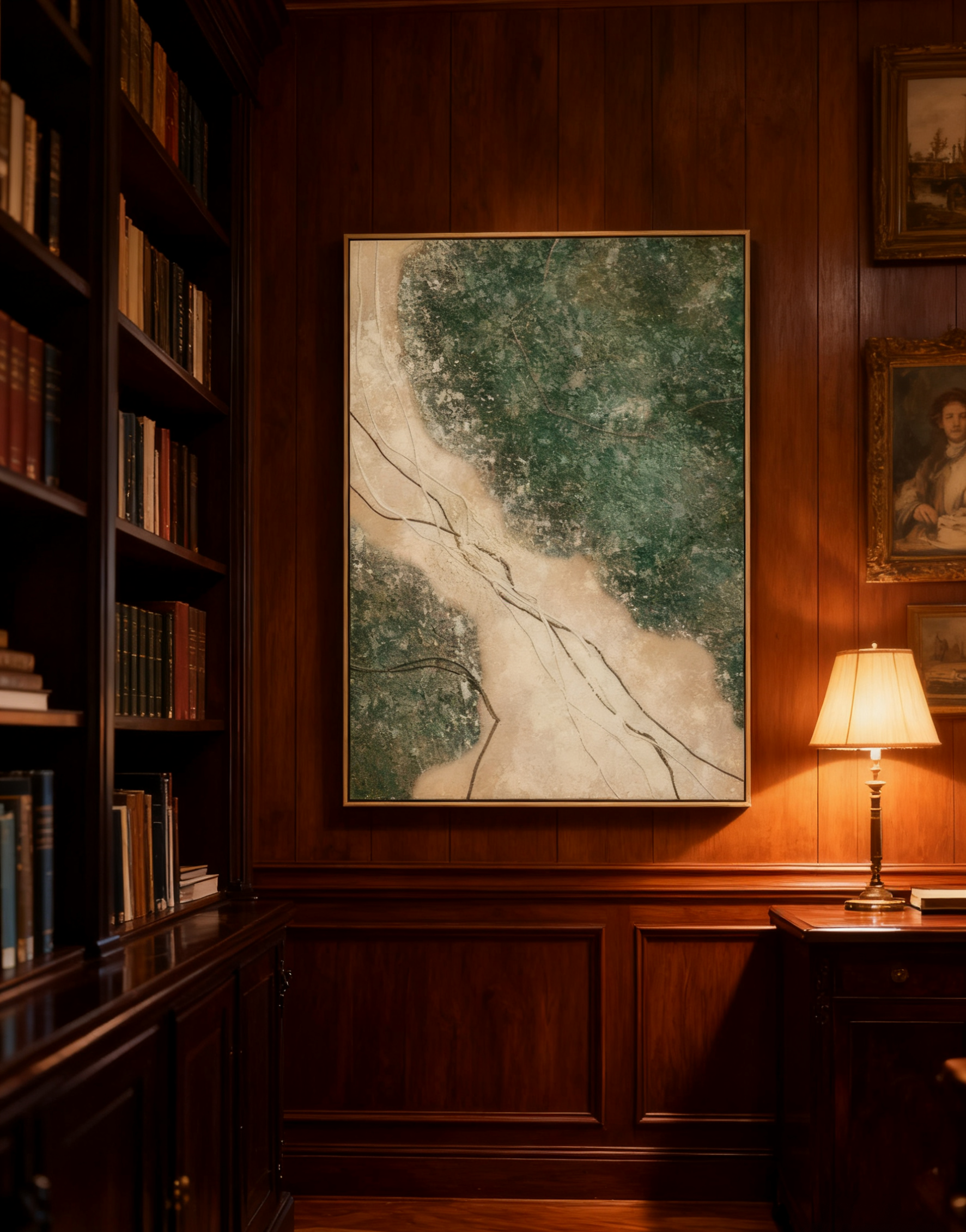 Blue & Green Abstract Painting #CXA 007