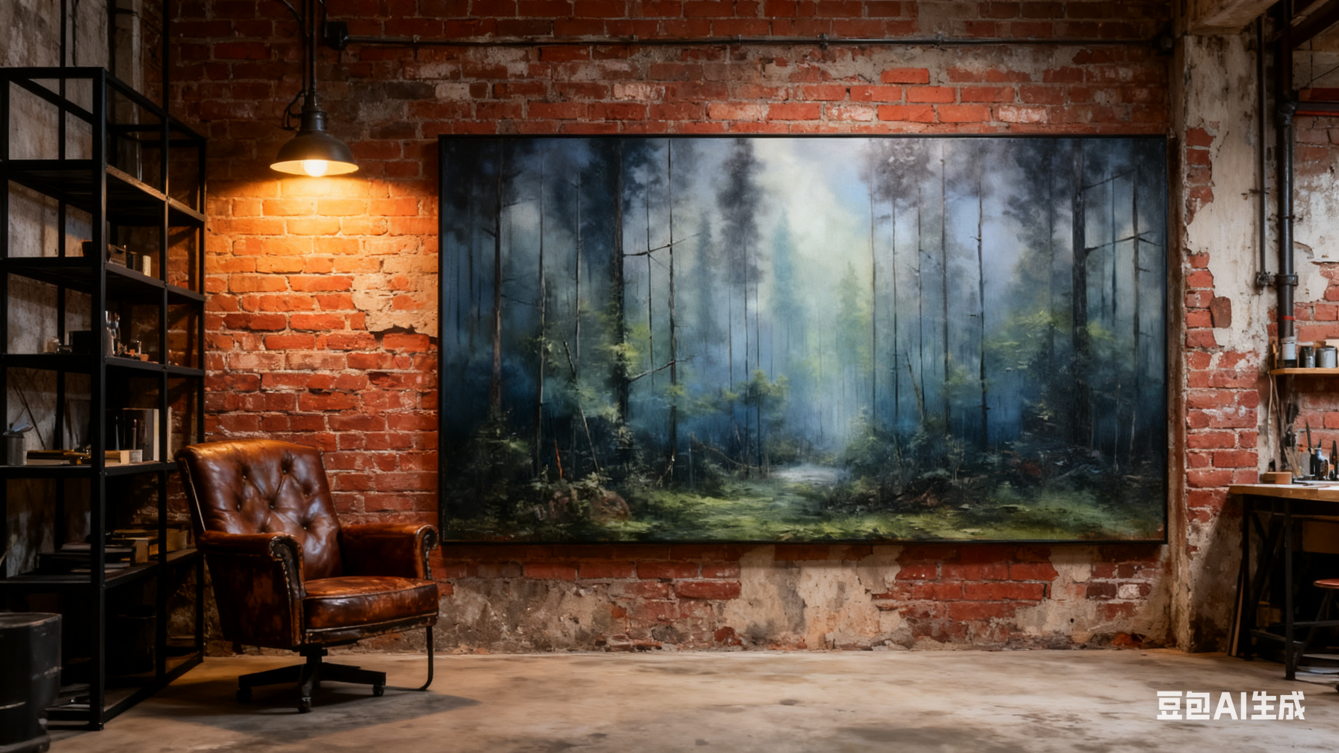 Woodland Mist Abstract Wall Art #BGA 047