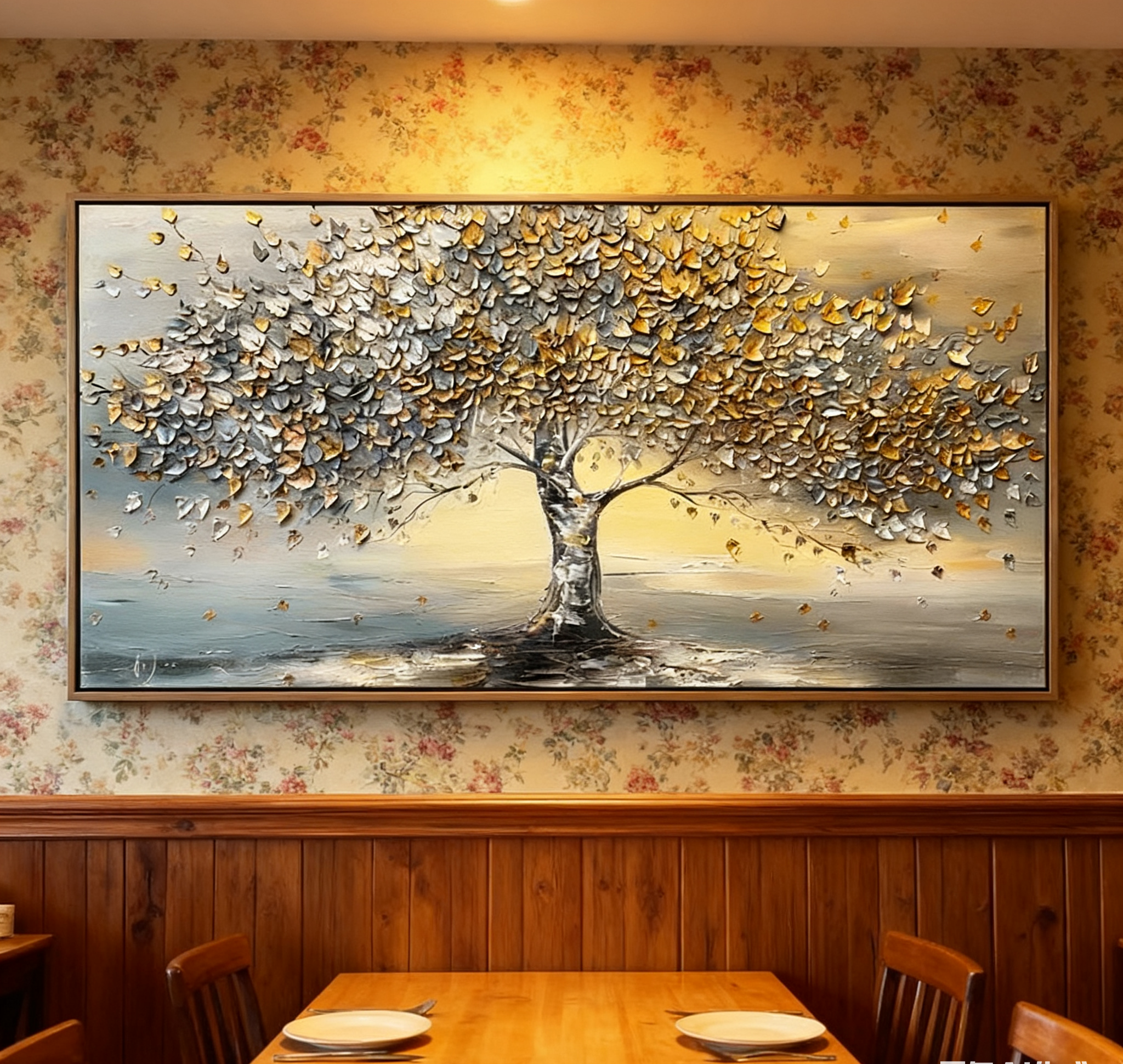 Large Colorful Tree Abstract Wall Art for Home Decor #FT 011