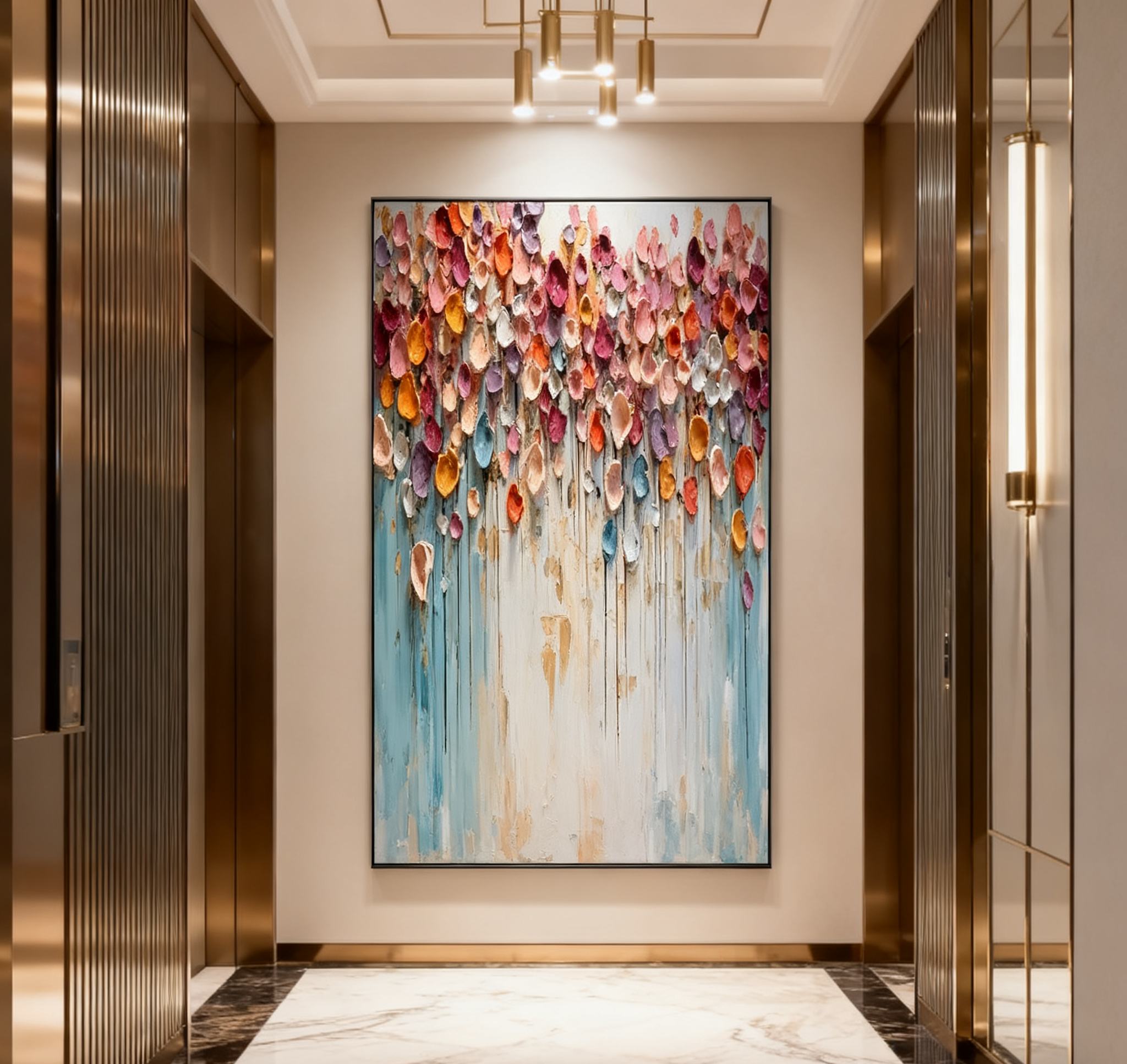 Blue & Green Minimalist Abstract Painting #BGM 012