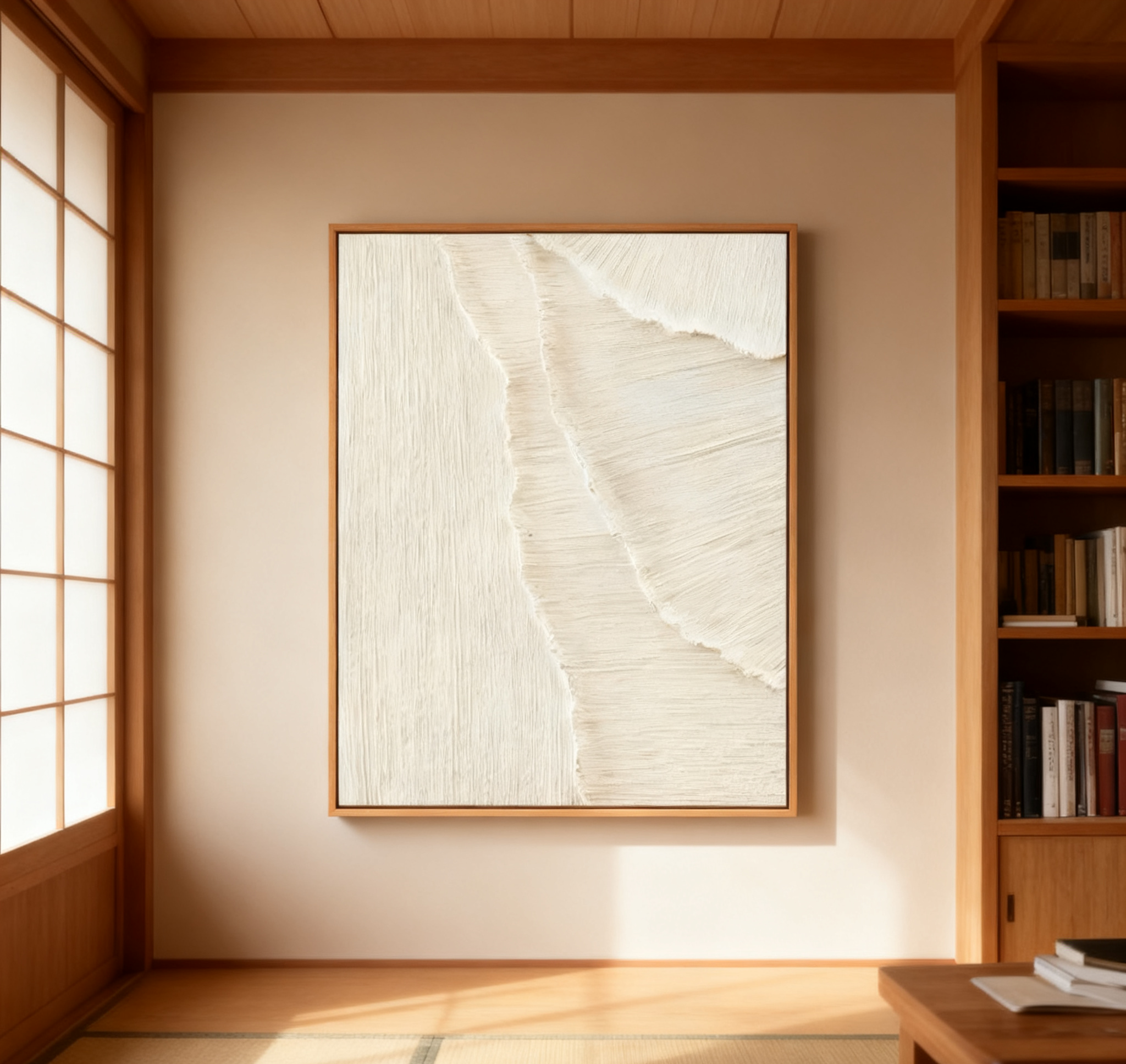 White Minimalist Abstract Painting #CXA 015