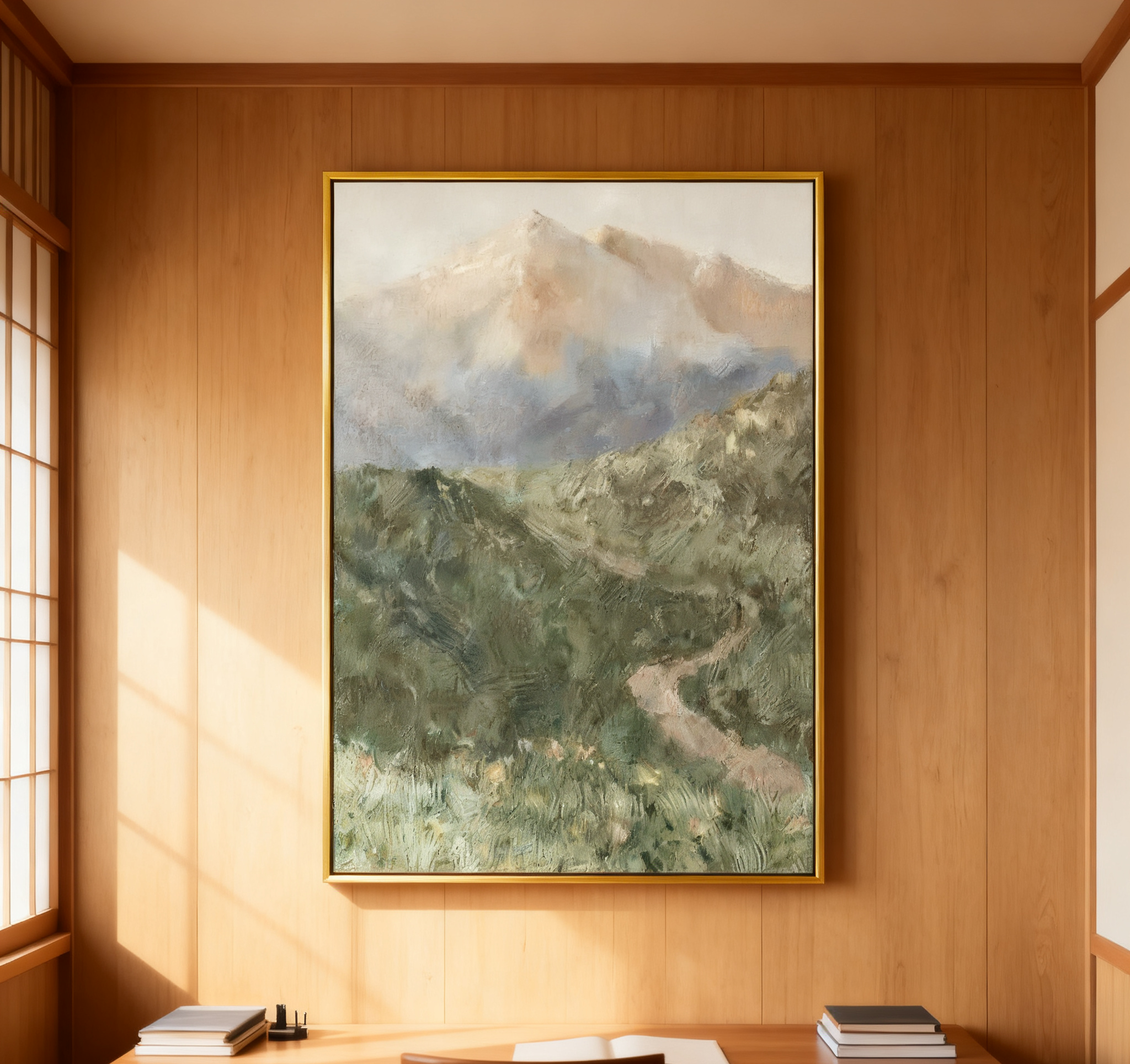 Blue & Green Abstract Painting #CXA 003