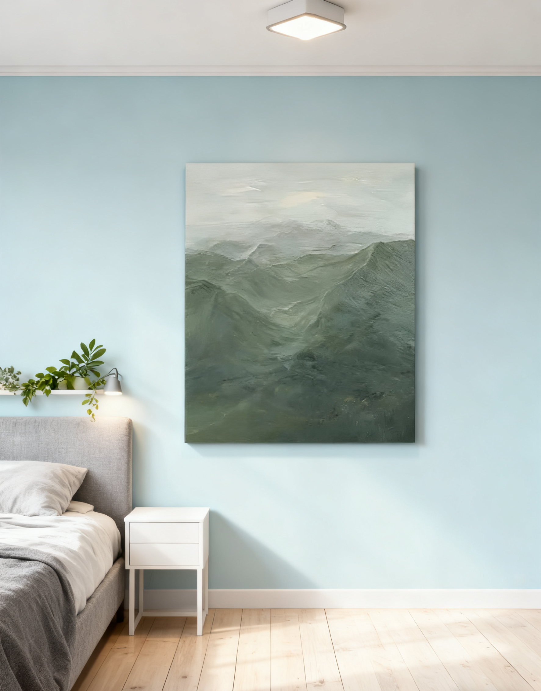 Blue & Green Abstract Painting #AVG 001