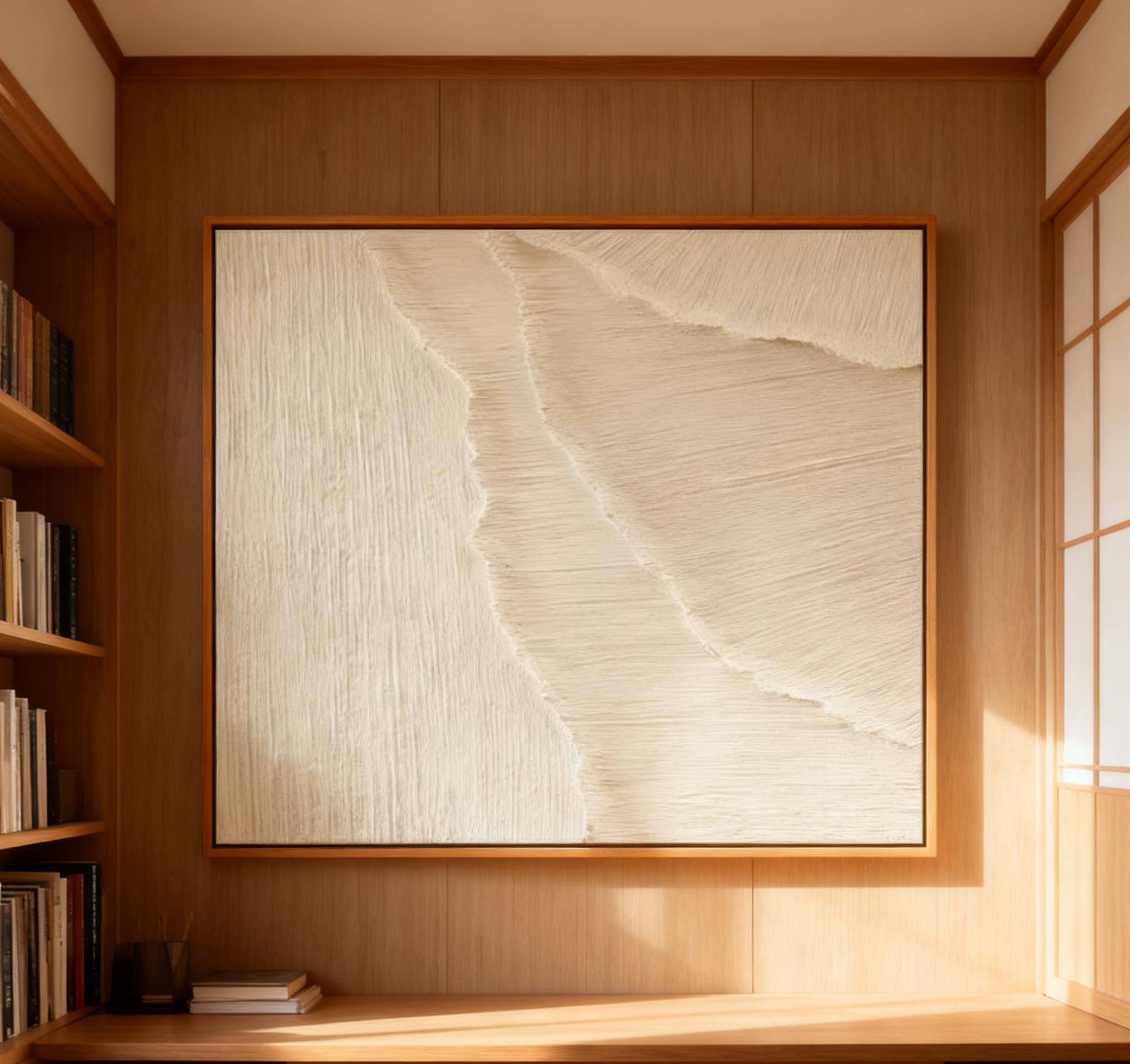 White Minimalist Abstract Painting #CXA 018