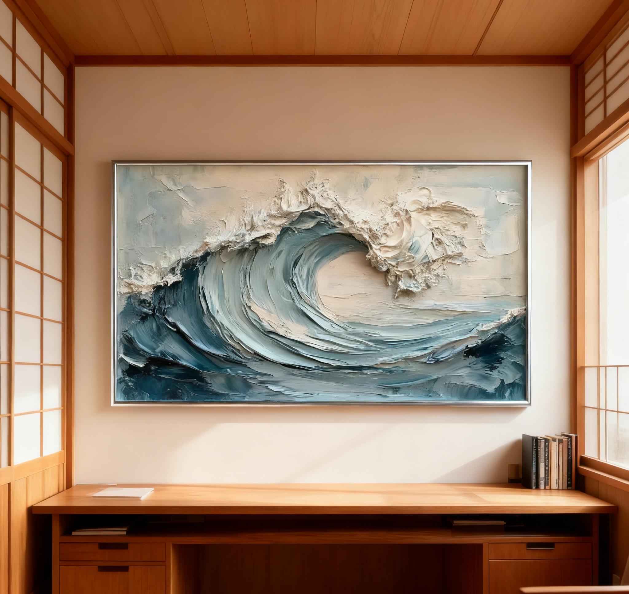 Ocean Majesty Large Textured Wave Wall Art #OS 044