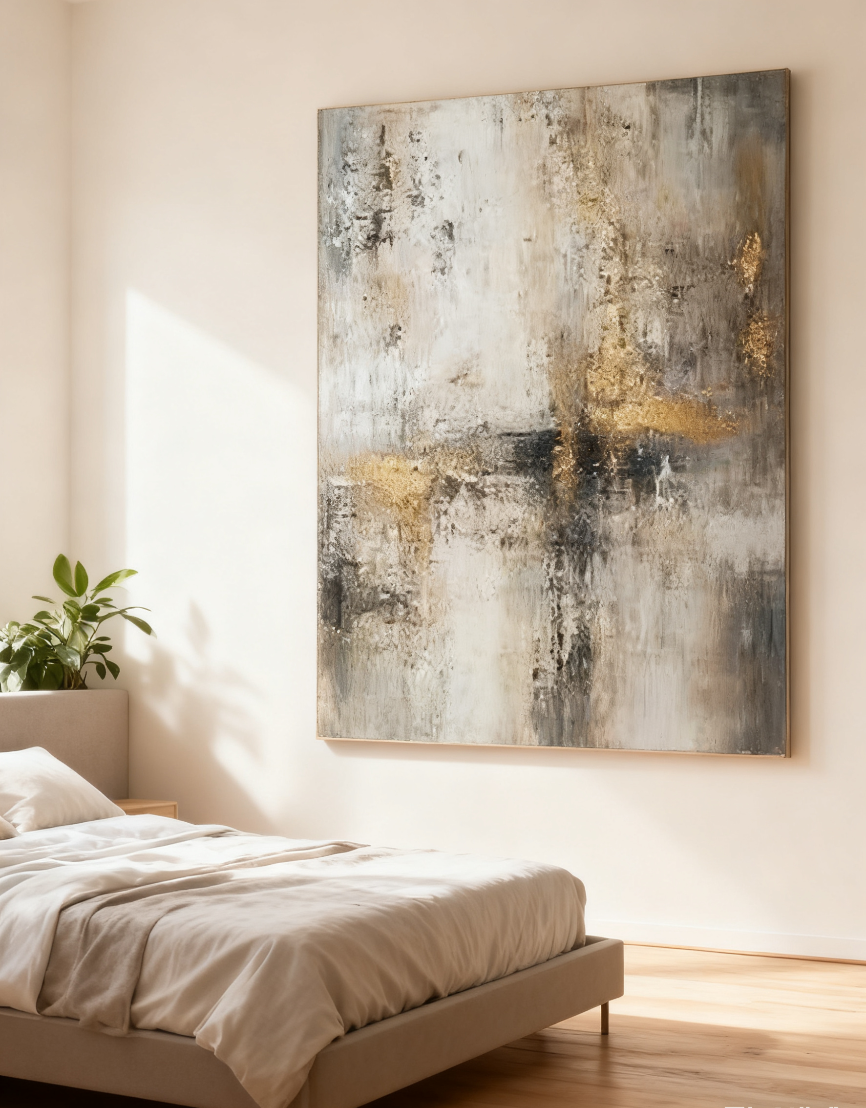 Beige & Brown Abstract Painting #BBA 040