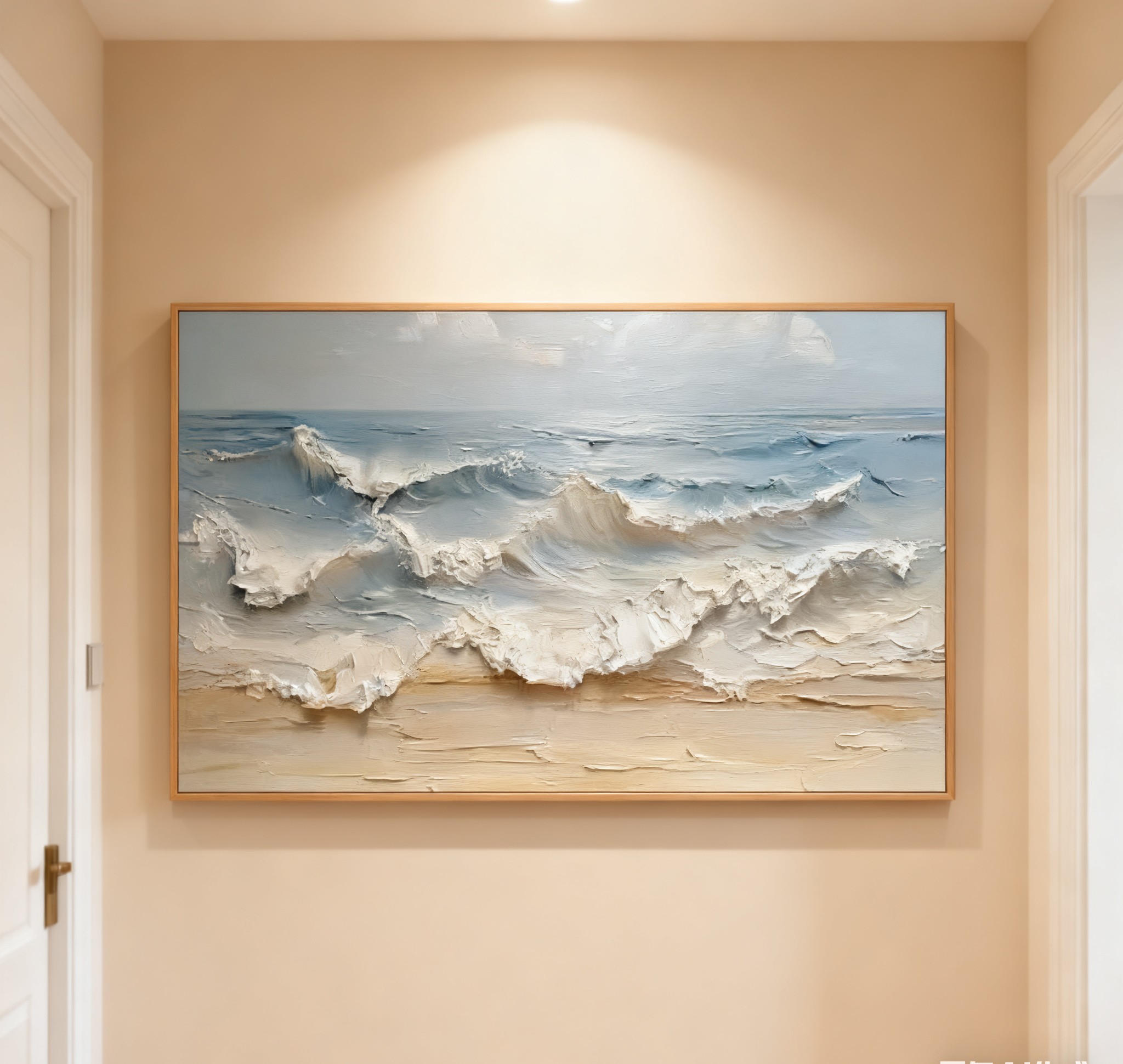 Large Textured Seascape Painting for Living Room Wall Art #OS 001