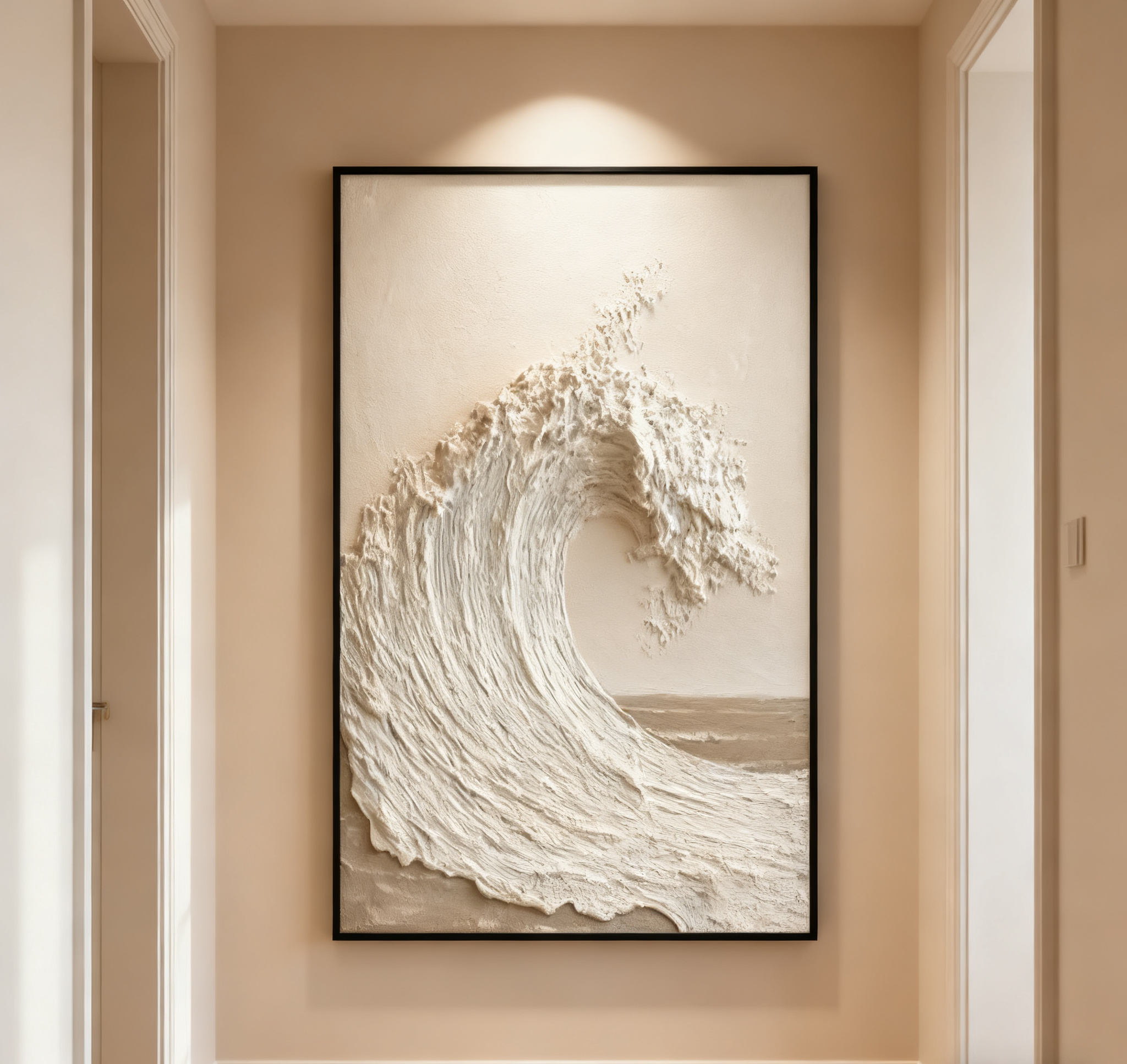 Textured Ocean Wave Art 3D Oil Painting for Modern Home Decor #BBM 036