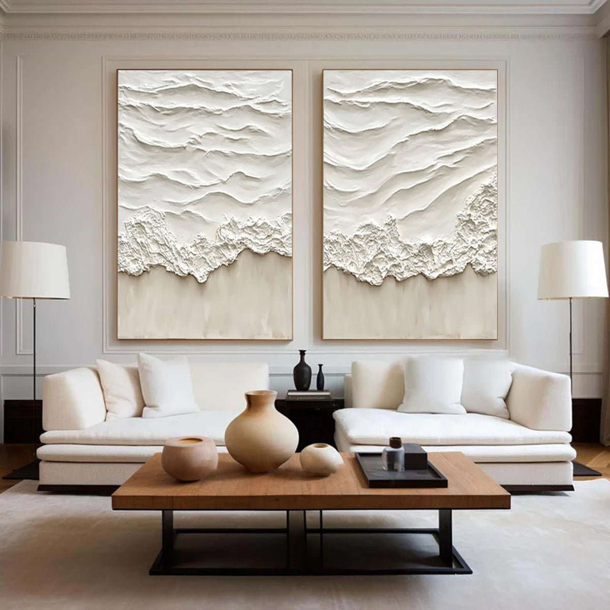 Ocean-themed oil painting wall decoration, hand-painted abstract artwork OP#007