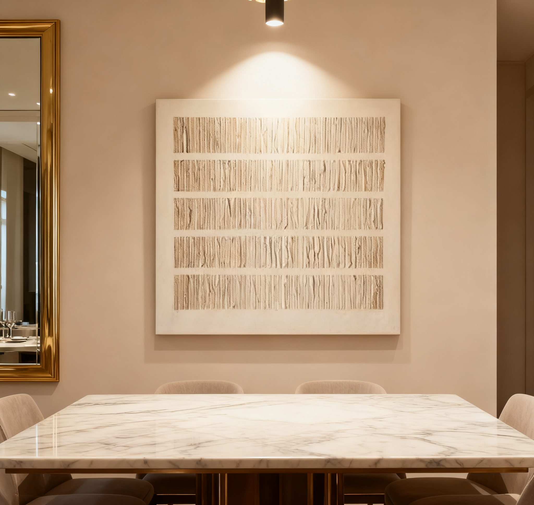 Beige & Brown Abstract Painting #BBA 043