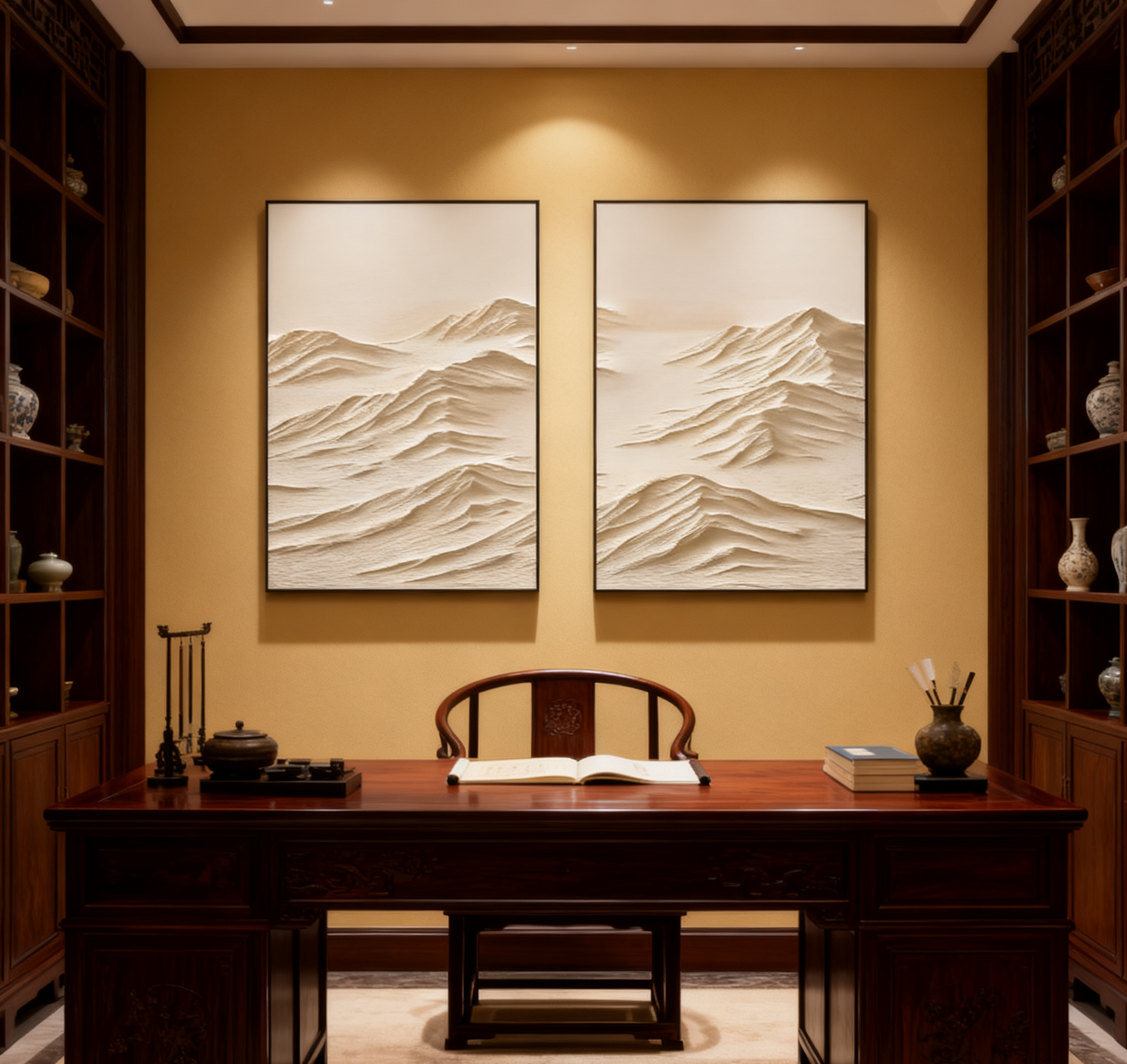 White Minimalist Painting Set Of 2 #WMS 002