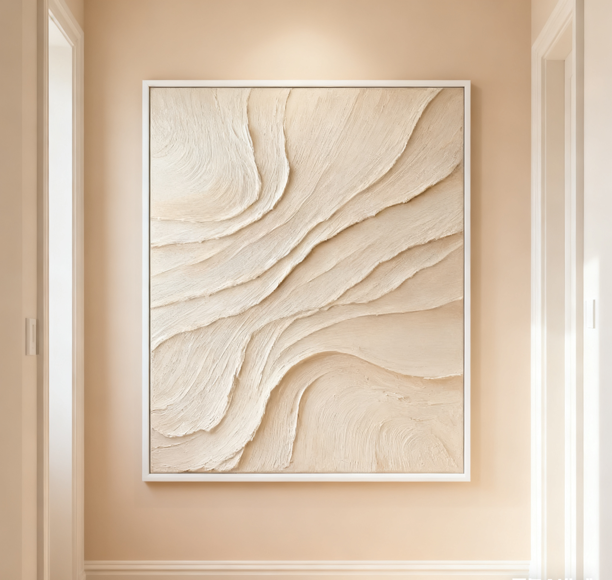 White Minimalist Abstract Painting #CXA 028