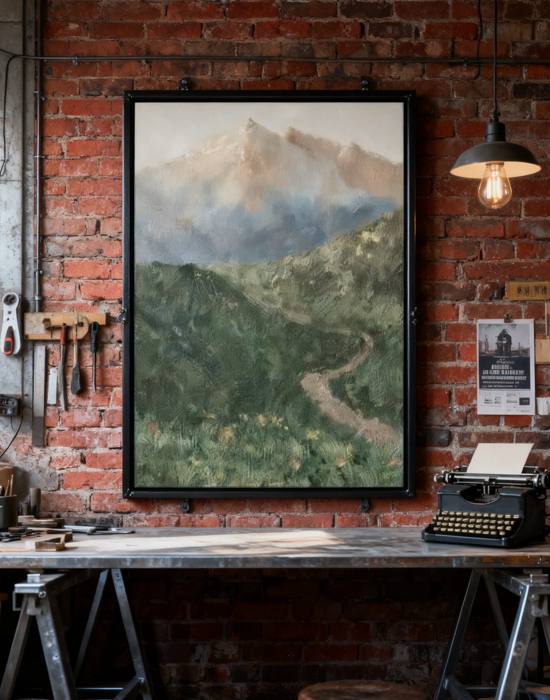 Blue & Green Abstract Painting #CXA 003