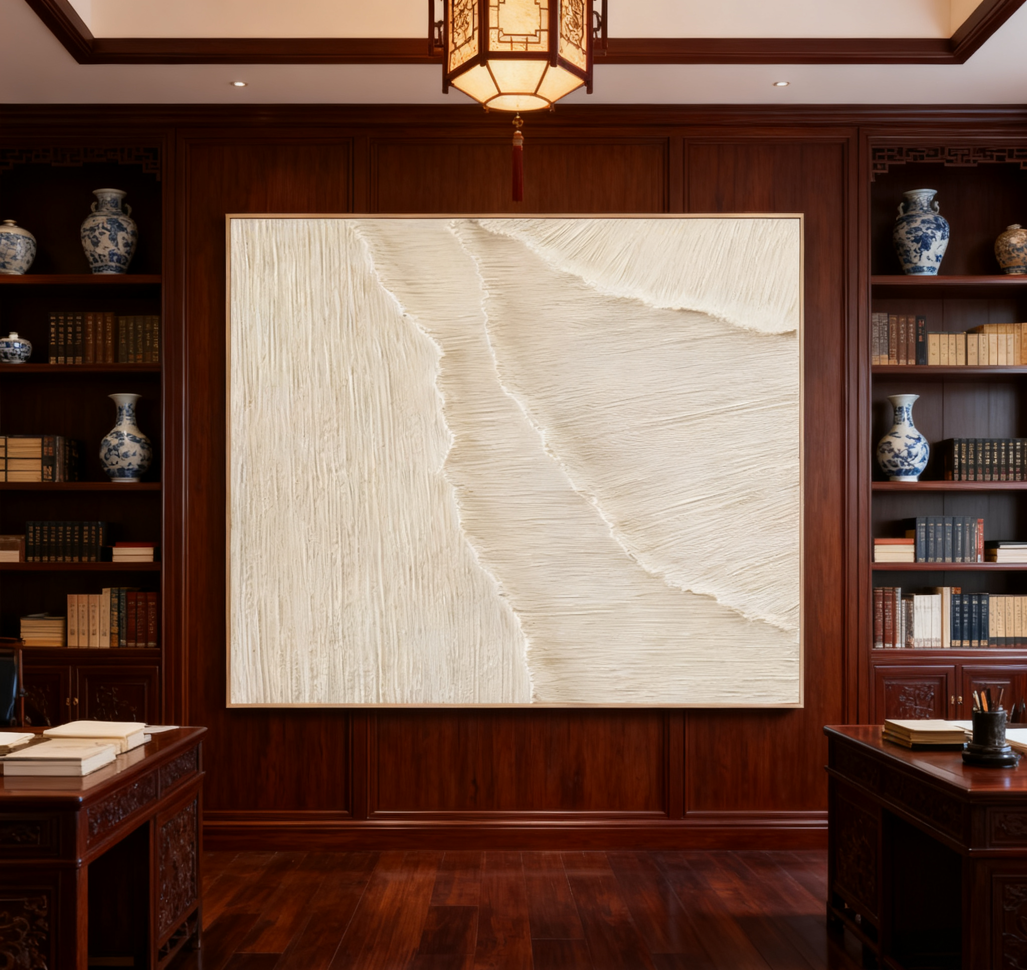 White Minimalist Abstract Painting #CXA 018