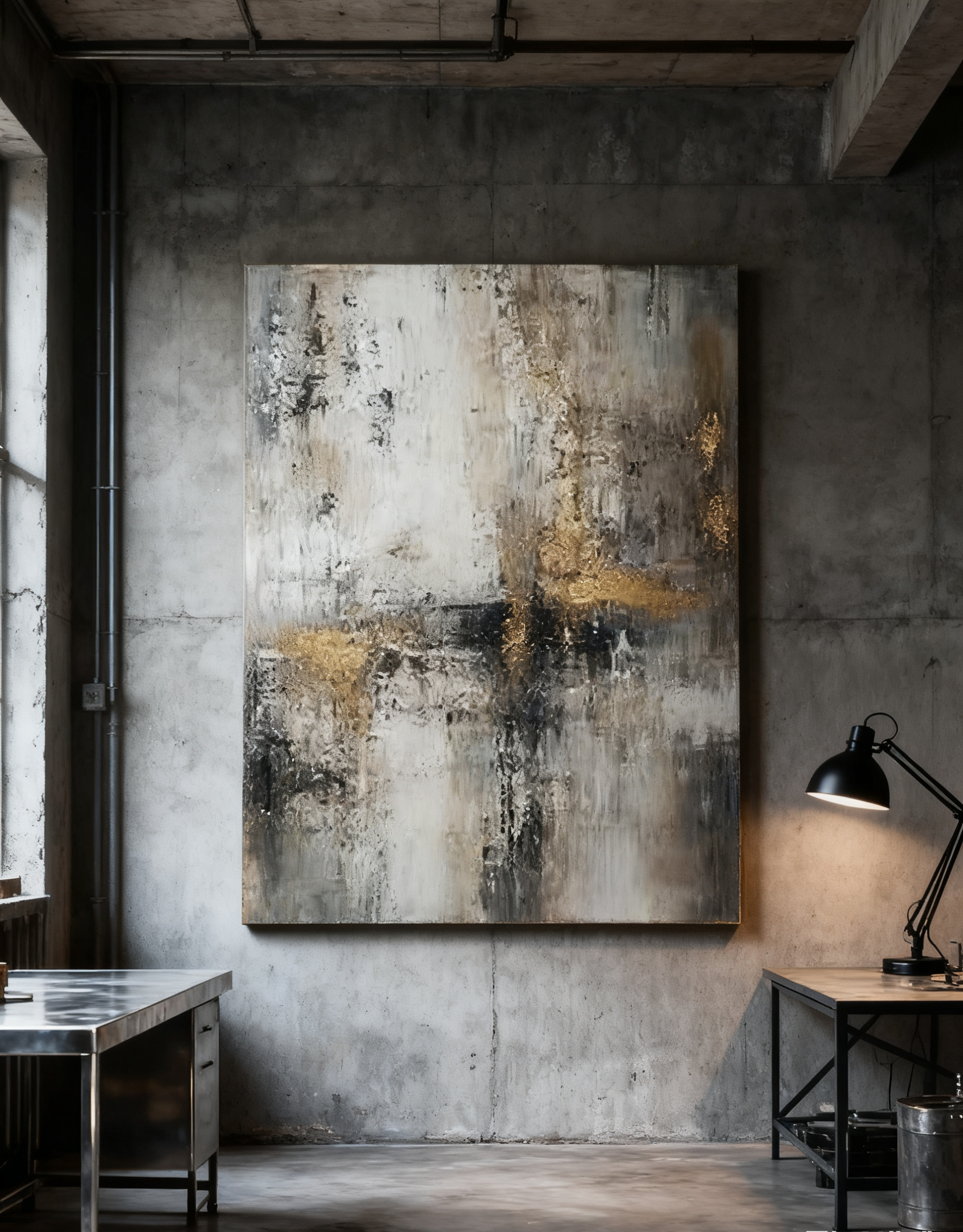 Beige & Brown Abstract Painting #BBA 040