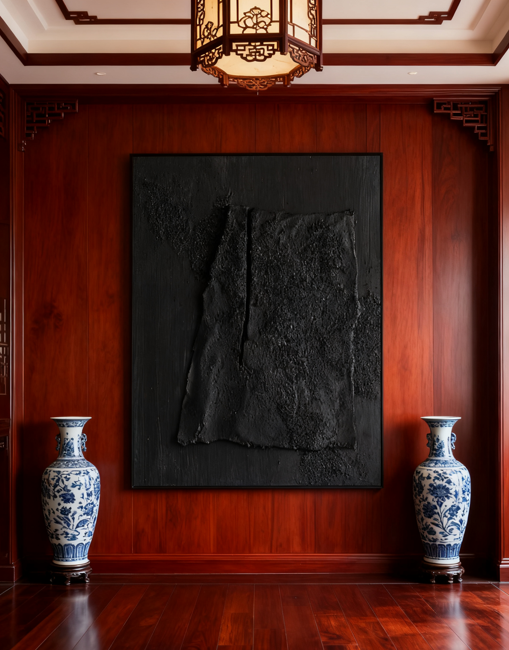 Black Minimalist Abstract Painting #BM 001