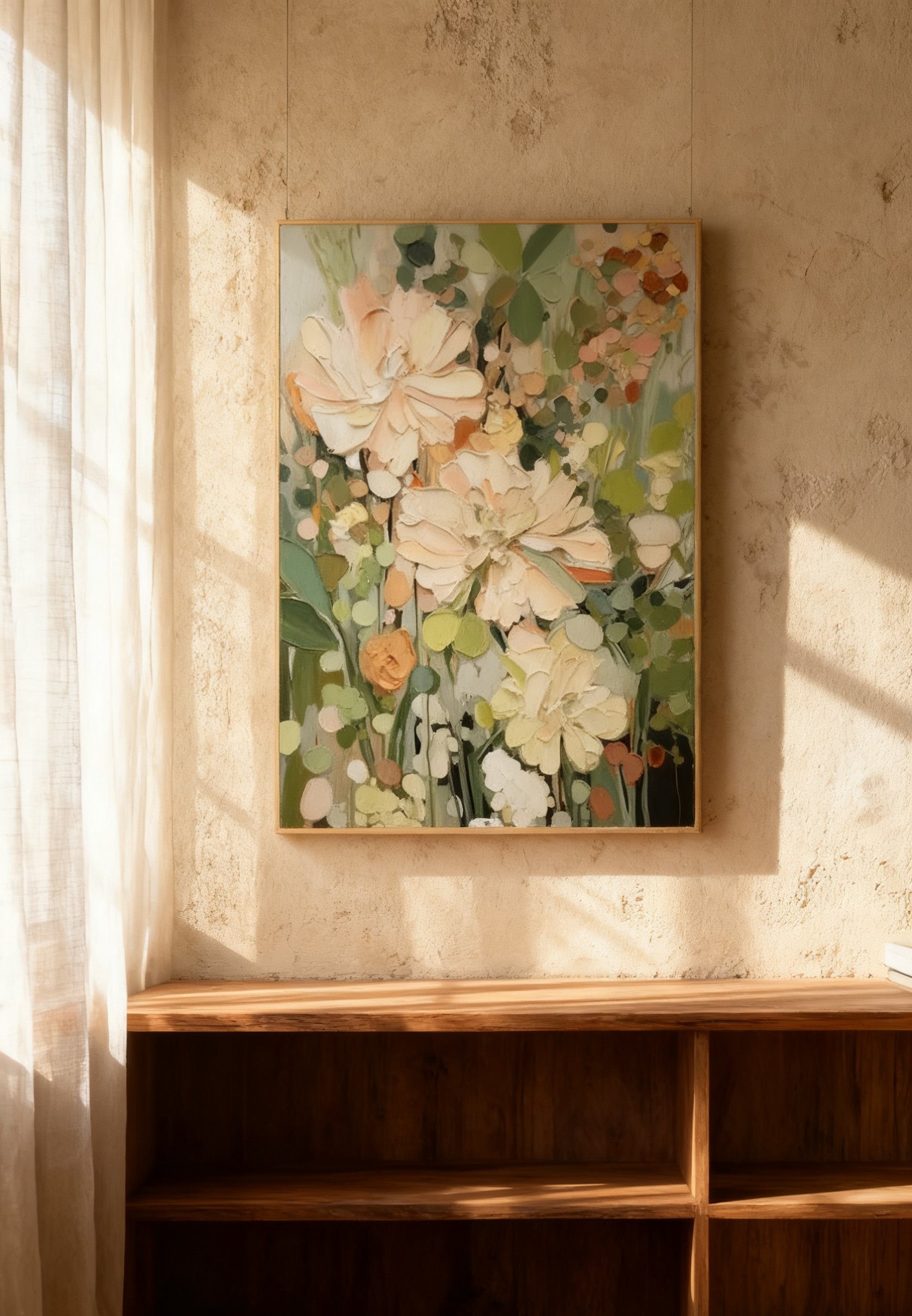 Blue & Green Minimalist Abstract Painting #BGM 014