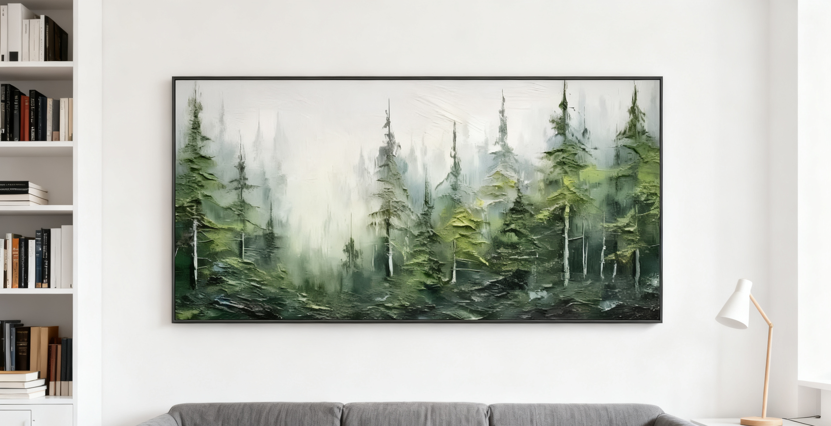 Blue & Green Minimalist Abstract Painting #BGM 007