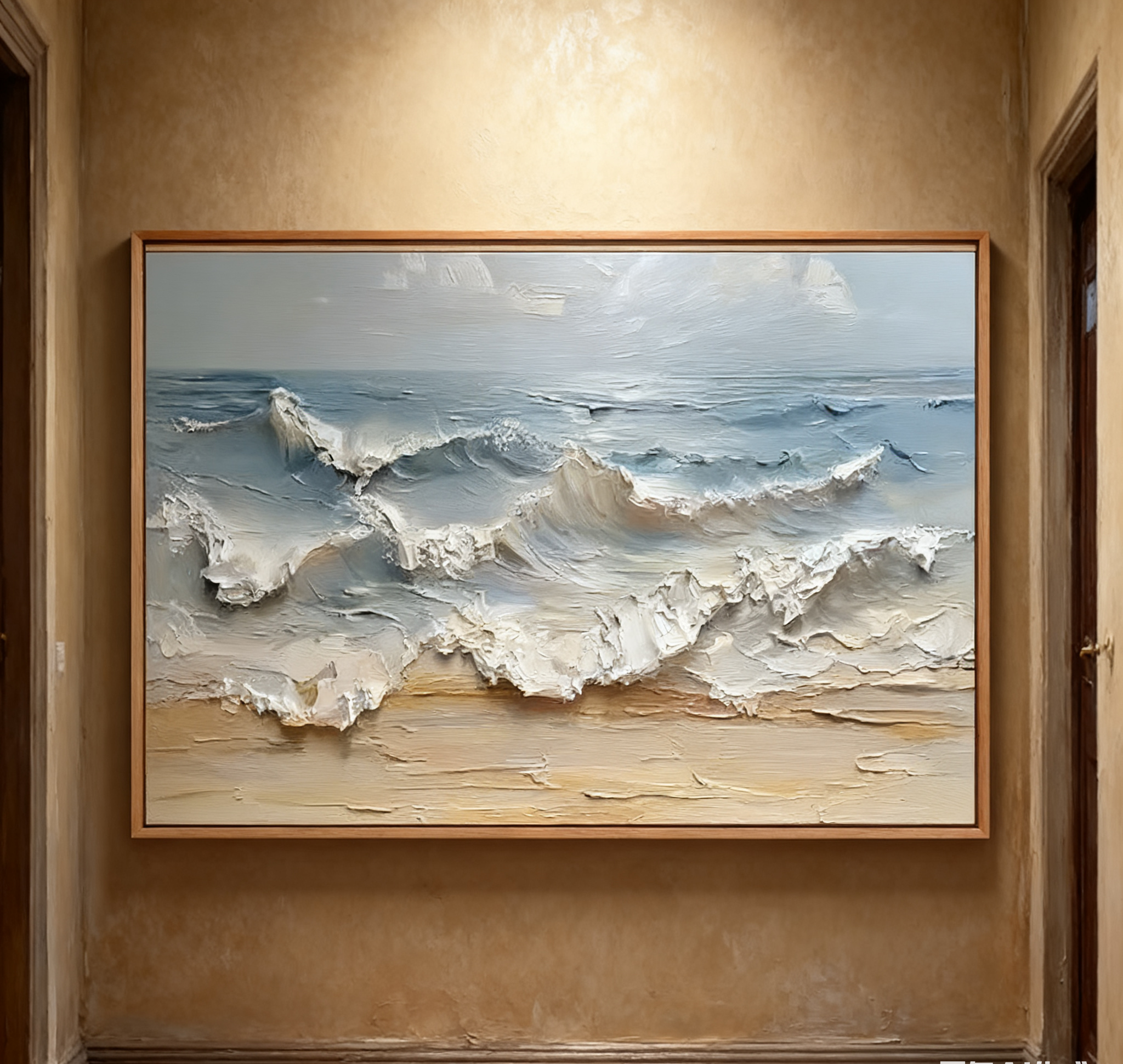 Large Textured Seascape Painting for Living Room Wall Art #OS 001