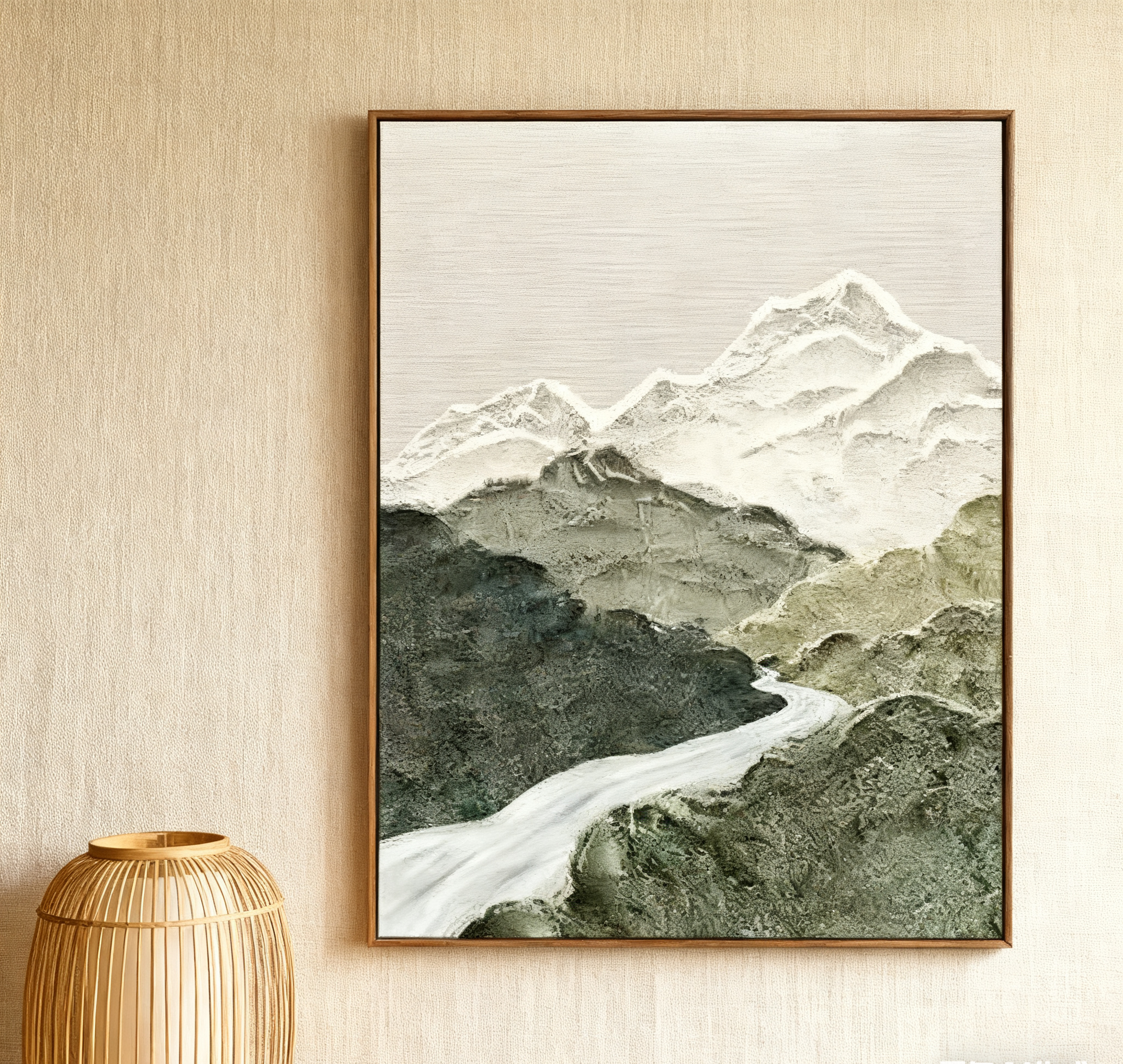 Blue & Green Abstract Painting #LL 005