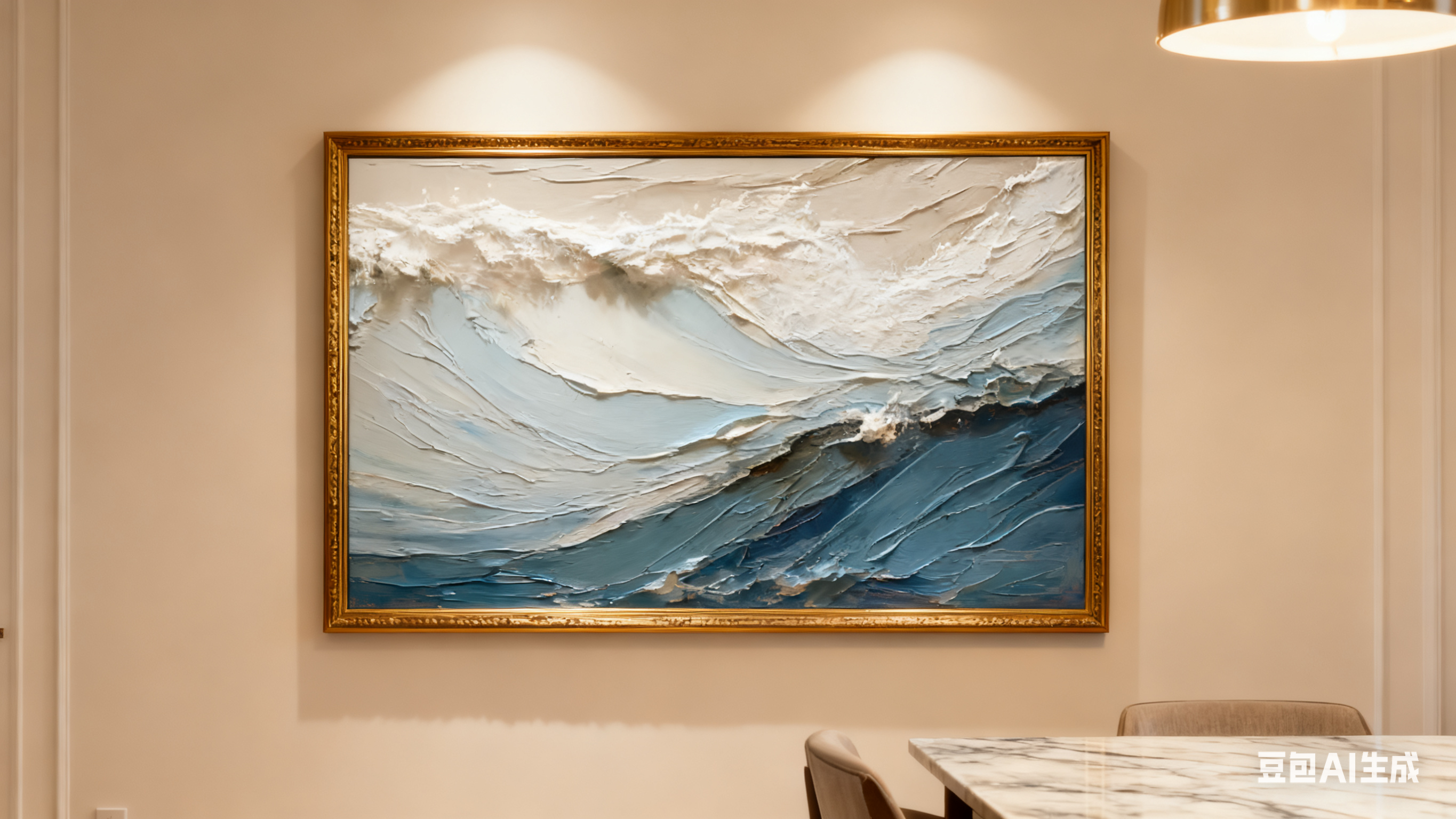 Blue & Green Abstract Painting #CXA 017