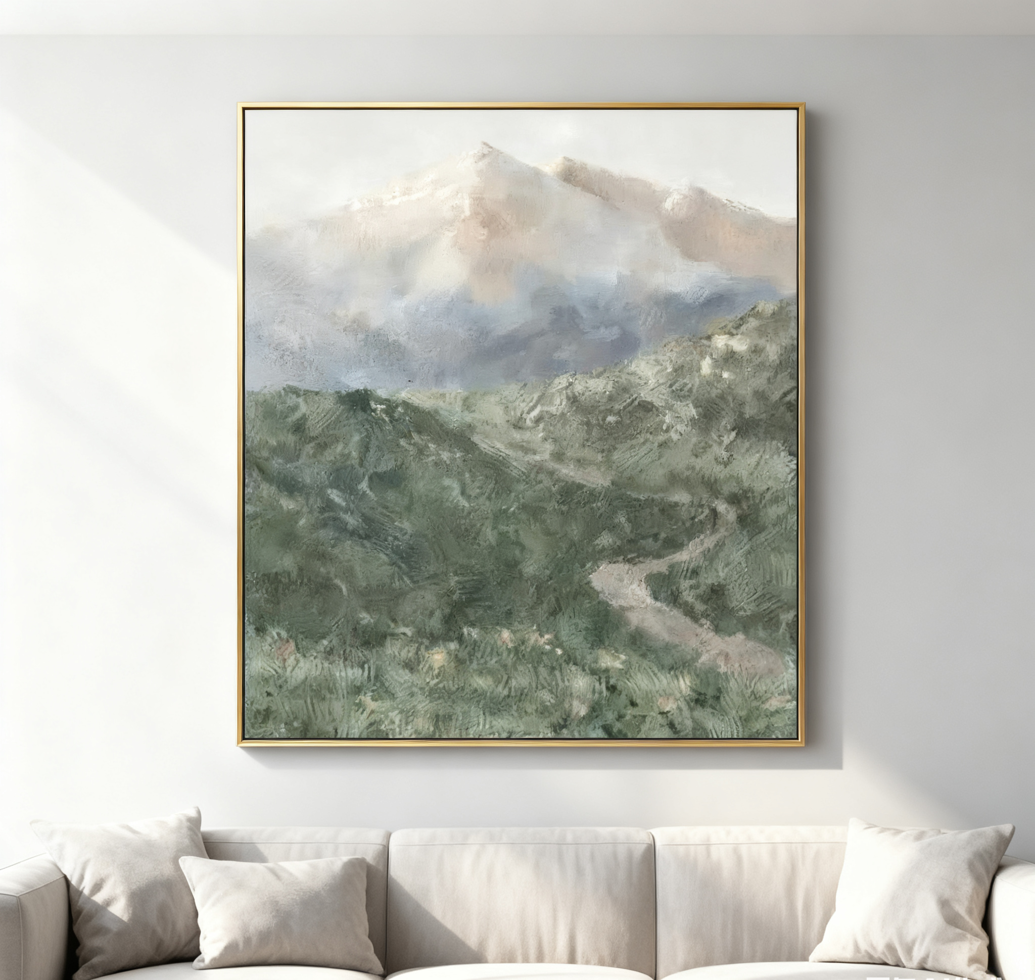 Blue & Green Abstract Painting #CXA 003