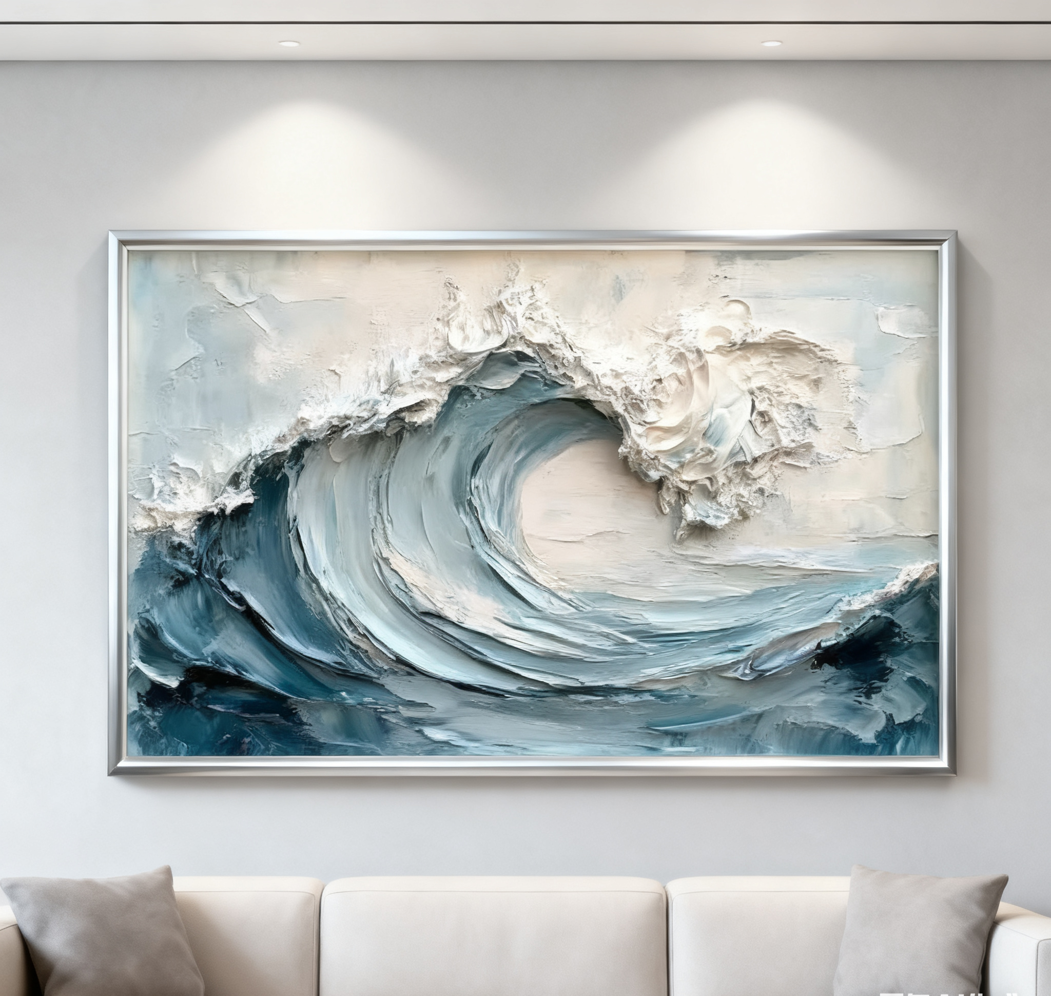 Ocean Majesty Large Textured Wave Wall Art #OS 044