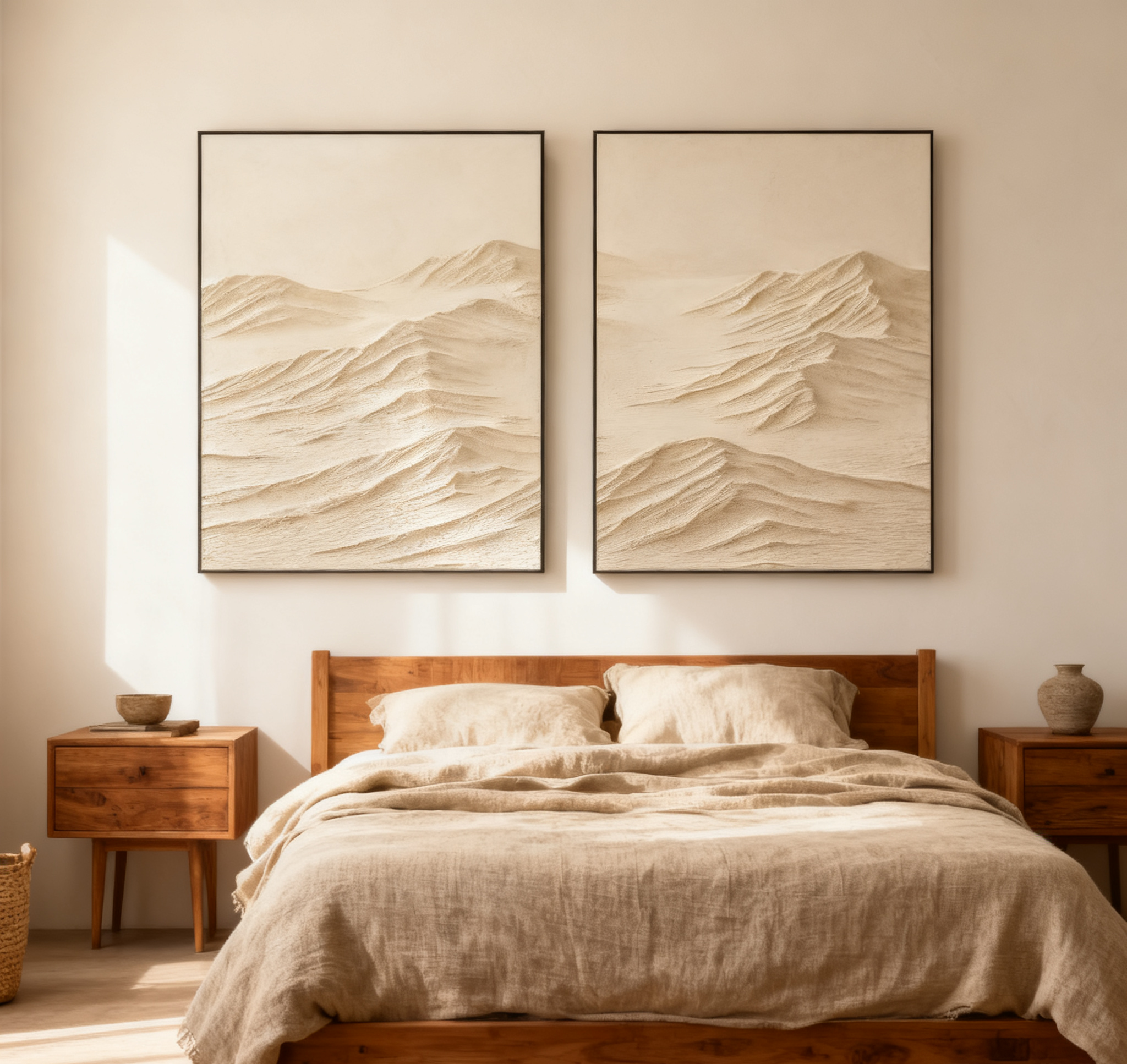 White Minimalist Painting Set Of 2 #WMS 002