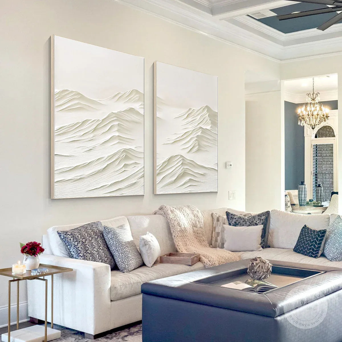 White Minimalist Painting Set Of 2 #WMS 002