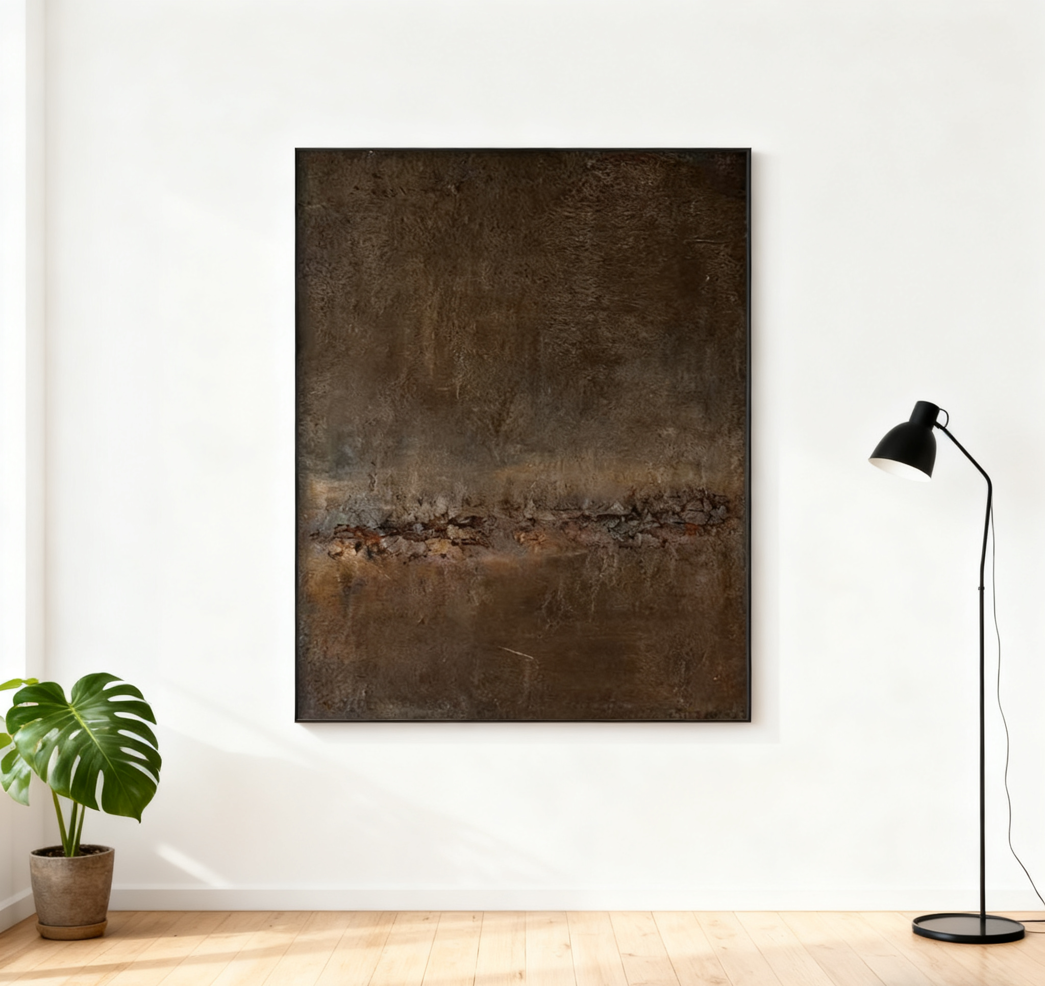 Beige & Brown Abstract Painting #BBA 008