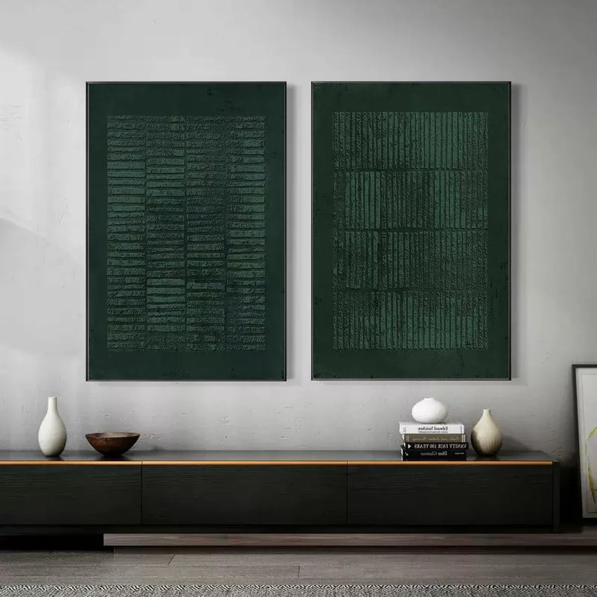 Blue & Green Abstract Painting SET OF 2 #AVG 001