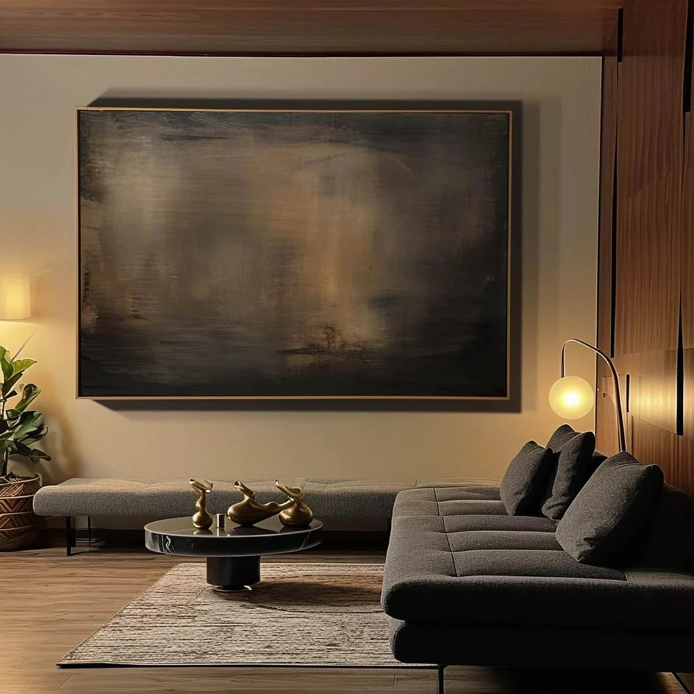 Brown Landscape Moody Canvas, Modern Wall Decor #BGA 077