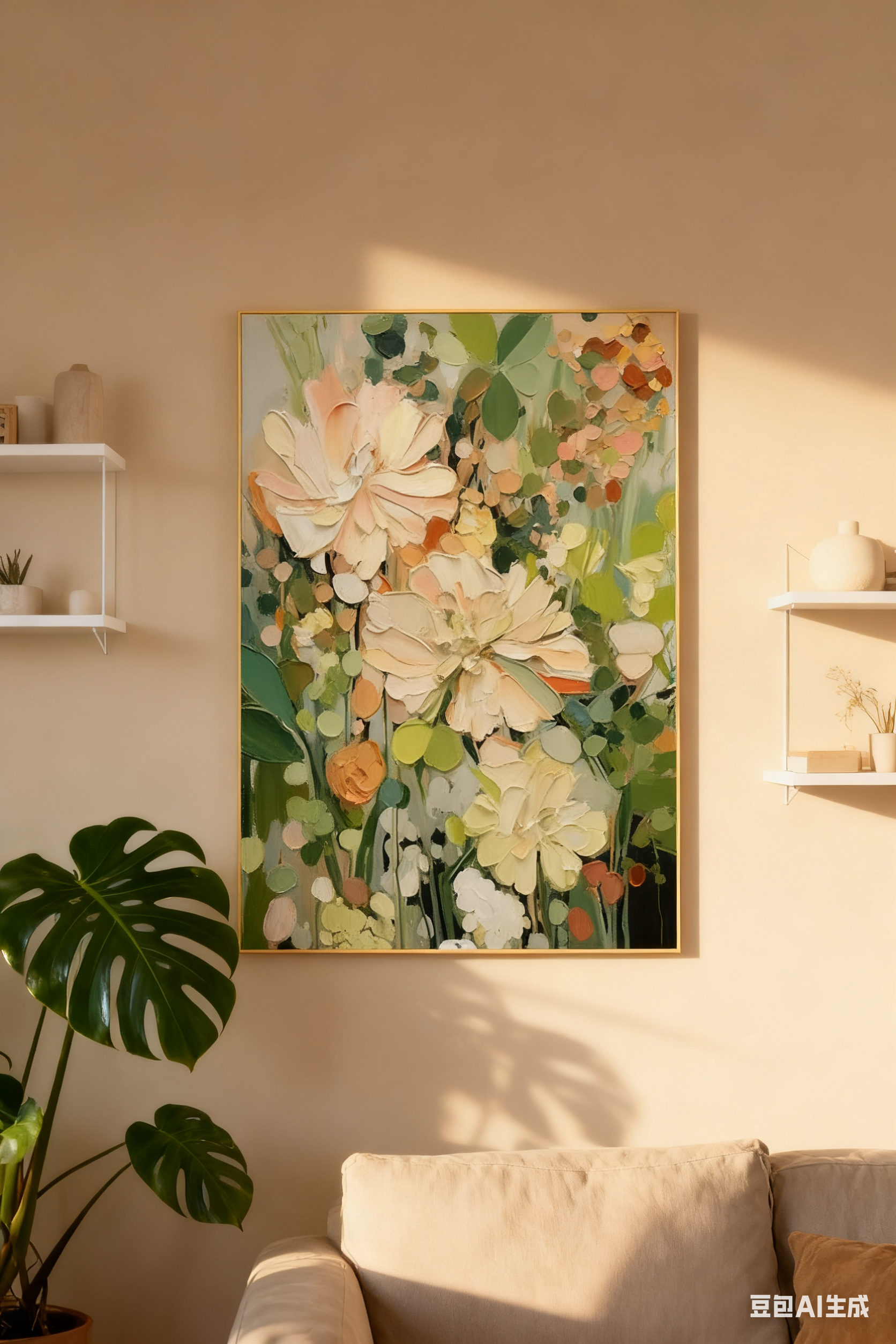 Blue & Green Minimalist Abstract Painting #BGM 014