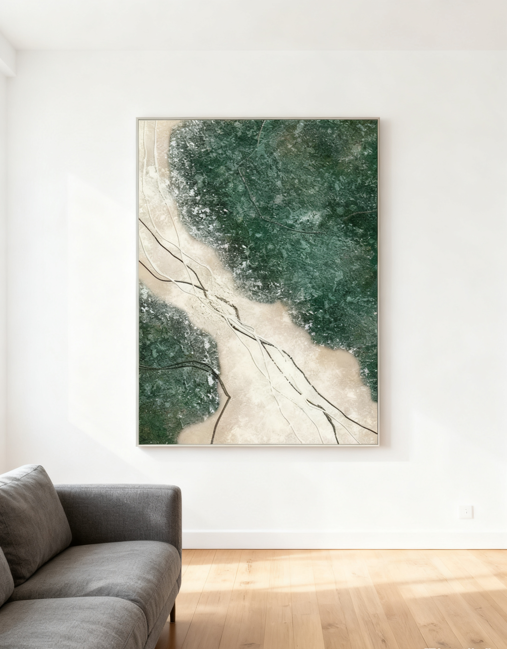 Blue & Green Abstract Painting #CXA 007