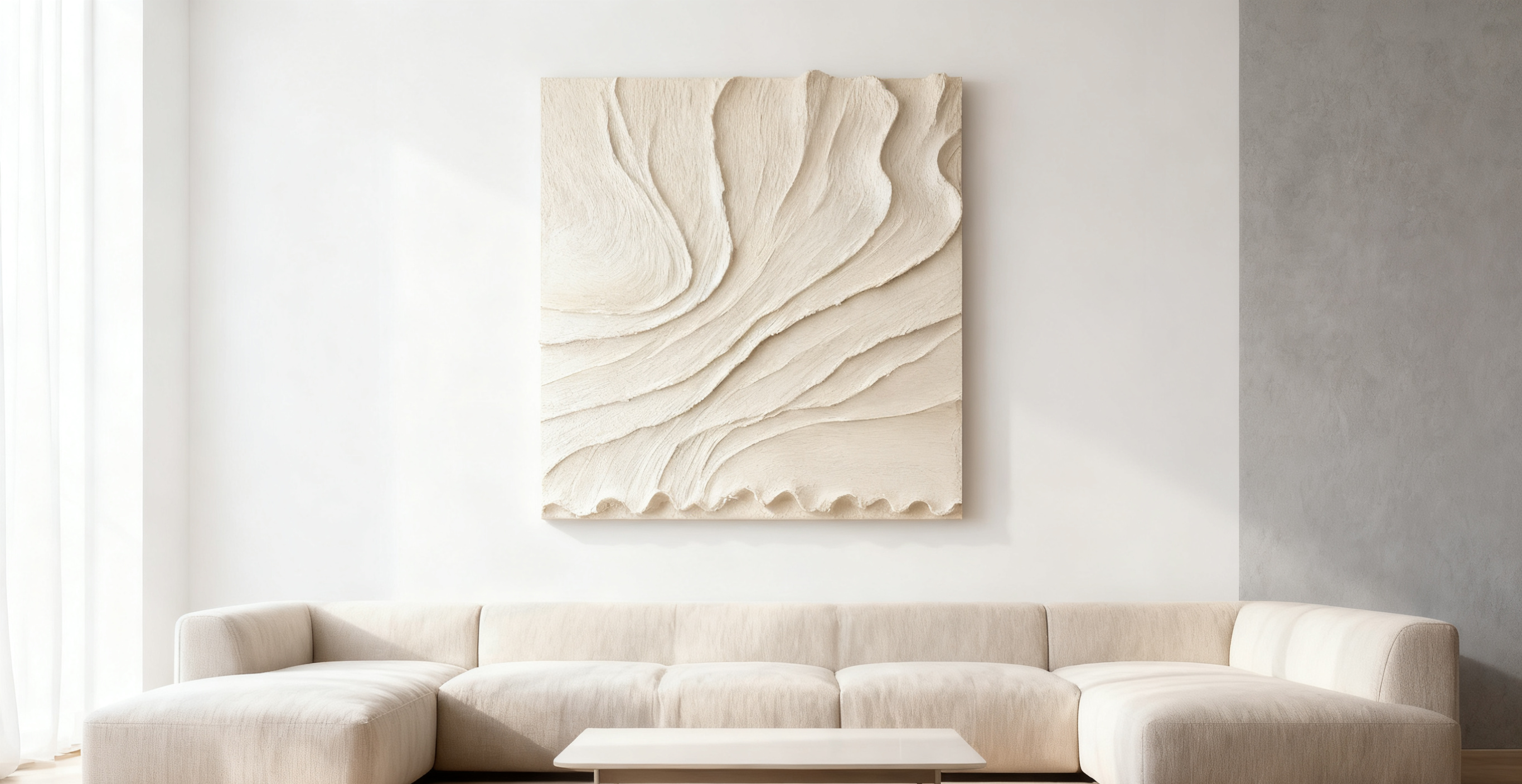White Minimalist Abstract Painting #CXA 028