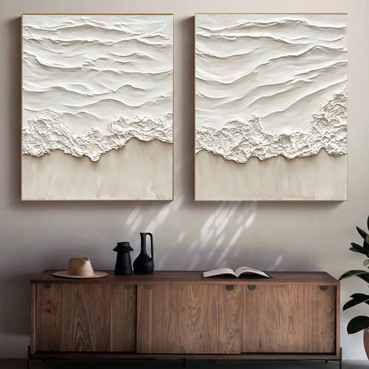 Ocean-themed oil painting wall decoration, hand-painted abstract artwork OP#007