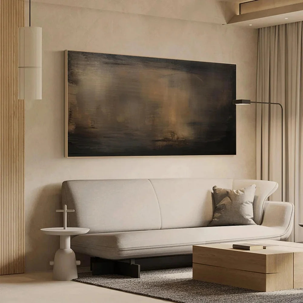 Brown Landscape Moody Canvas, Modern Wall Decor #BGA 077