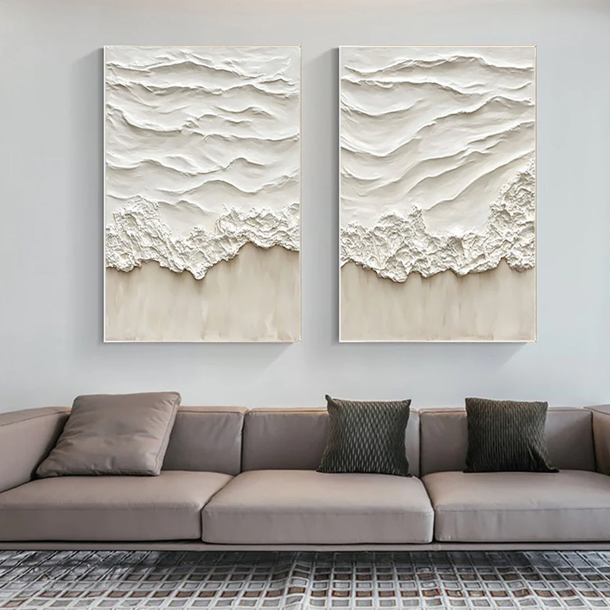 Ocean-themed oil painting wall decoration, hand-painted abstract artwork OP#007