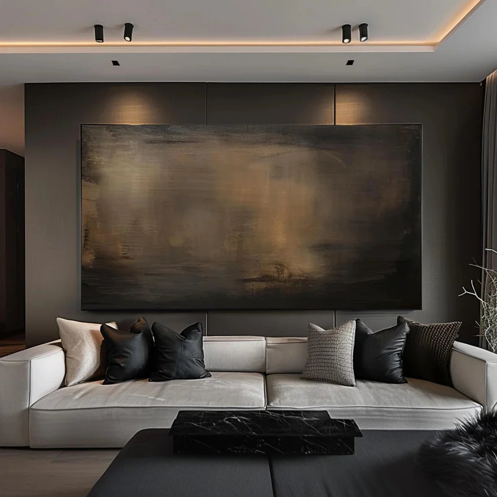 Brown Landscape Moody Canvas, Modern Wall Decor #BGA 077