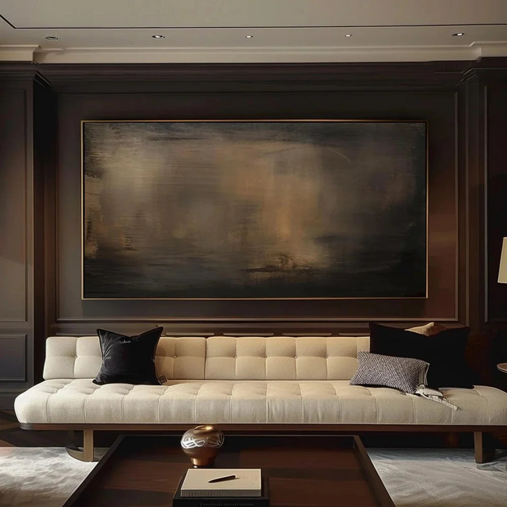 Brown Landscape Moody Canvas, Modern Wall Decor #BGA 077