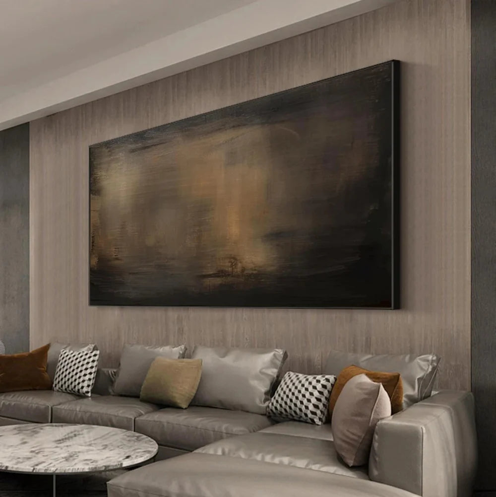 Brown Landscape Moody Canvas, Modern Wall Decor #BGA 077