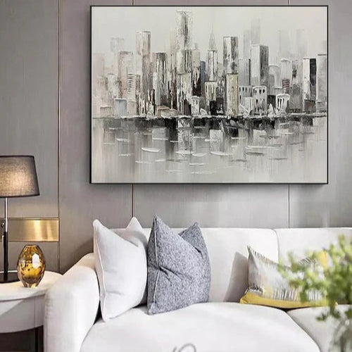Black & White Abstract Painting #BWA 001