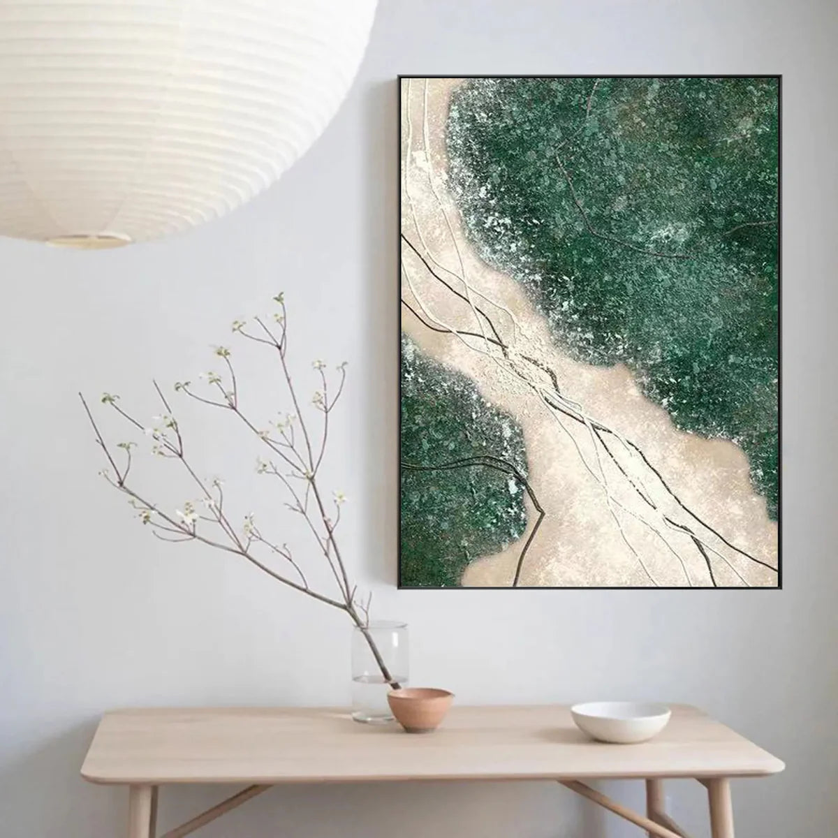 Blue & Green Abstract Painting #CXA 007