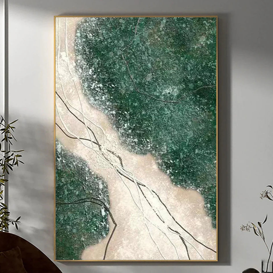 Blue & Green Abstract Painting #CXA 007