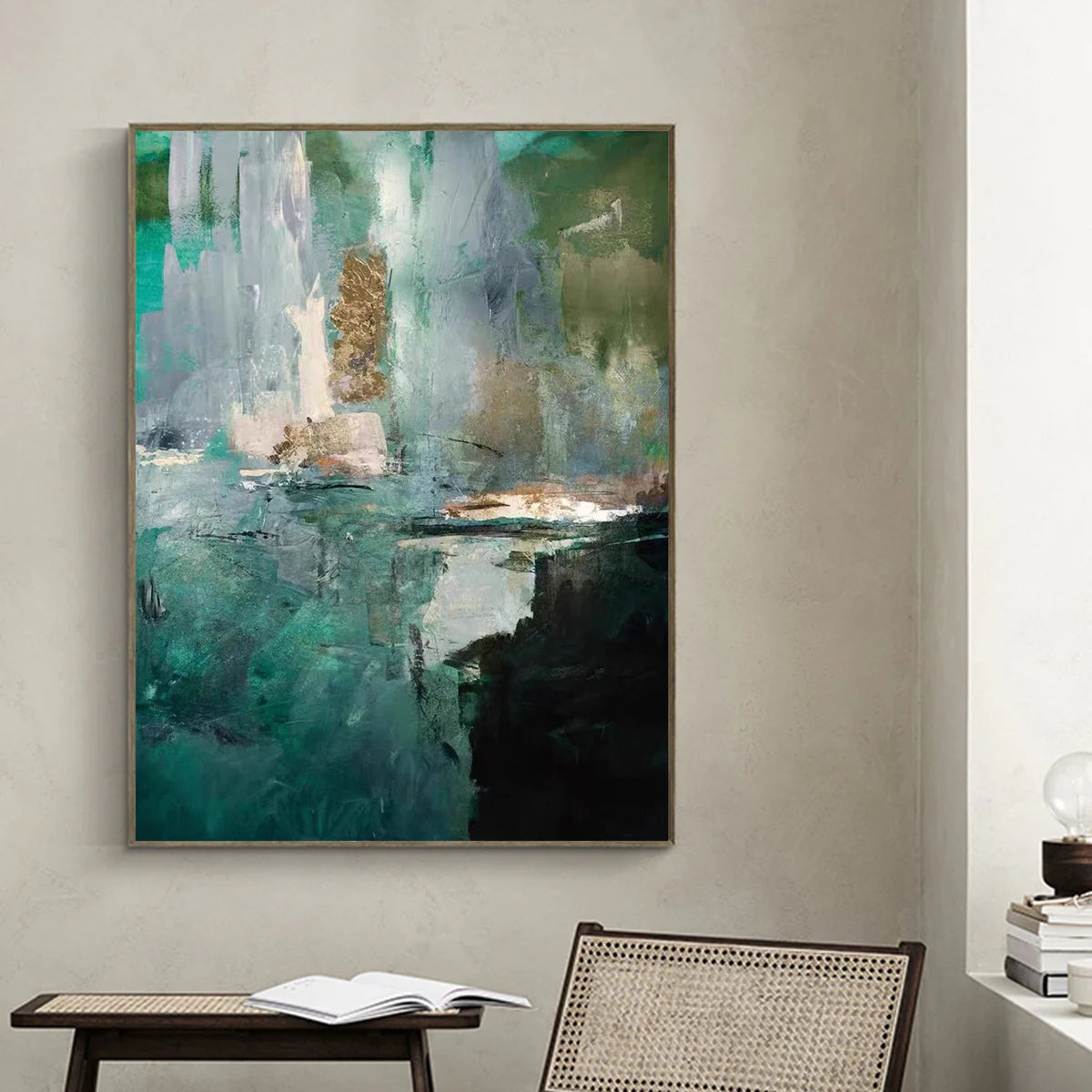 Blue & Green Abstract Painting #LL 008